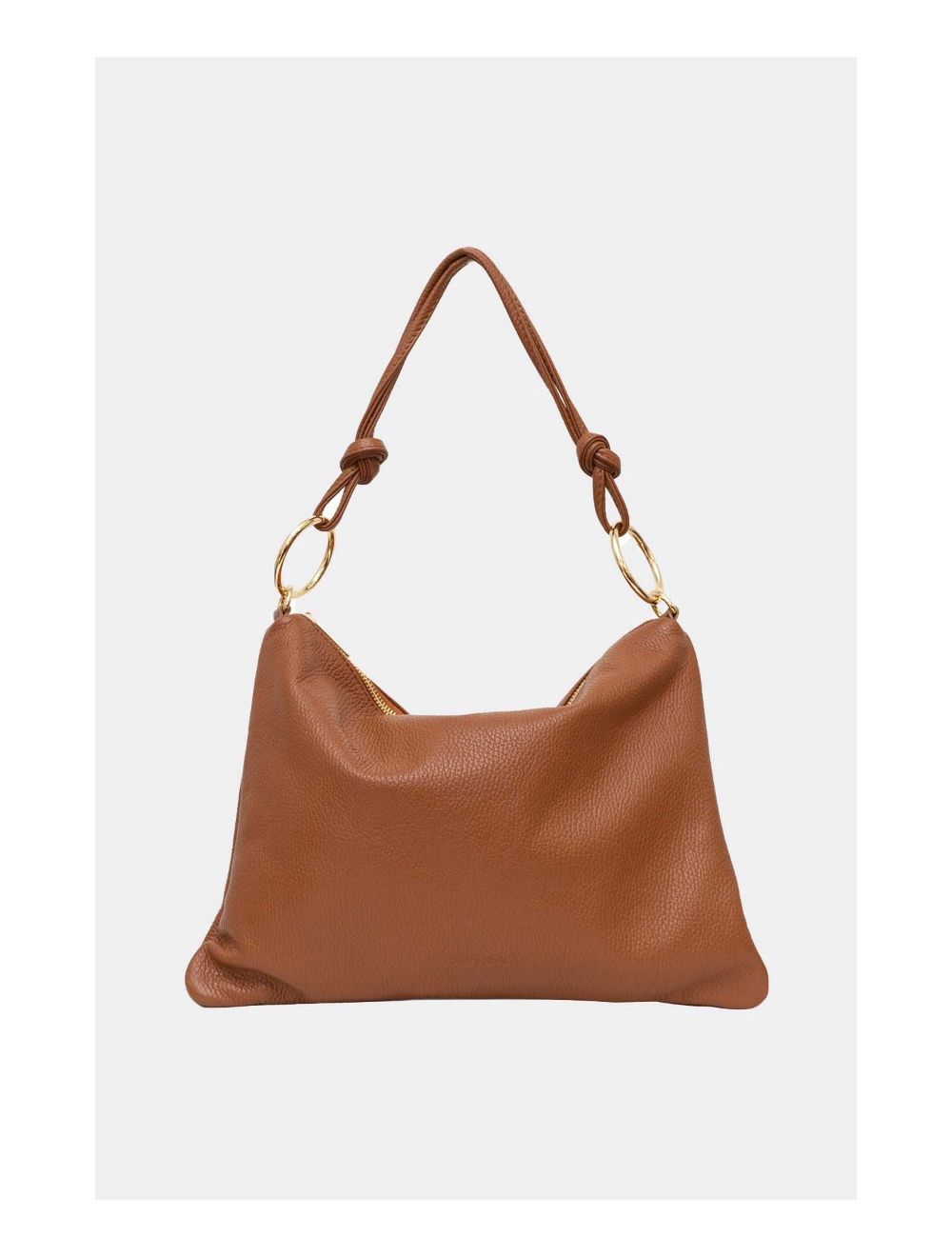 Tom&eva Sac Porté Épaule En Cuir Vachette Grainée NATALIA 4092-Cognac