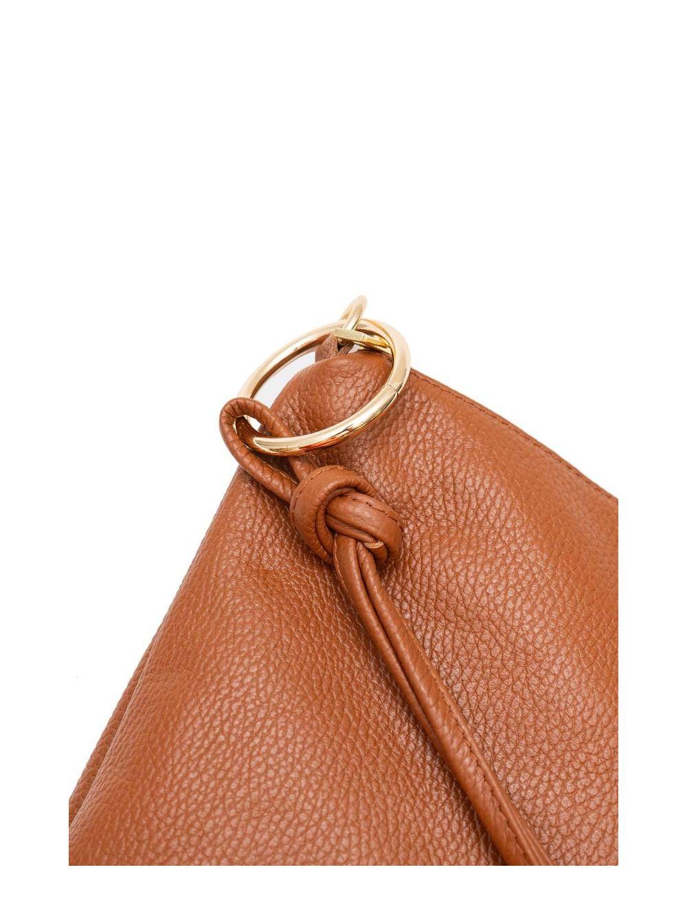 Tom&eva Sac Porté Épaule En Cuir Vachette Grainée NATALIA 4092-Cognac