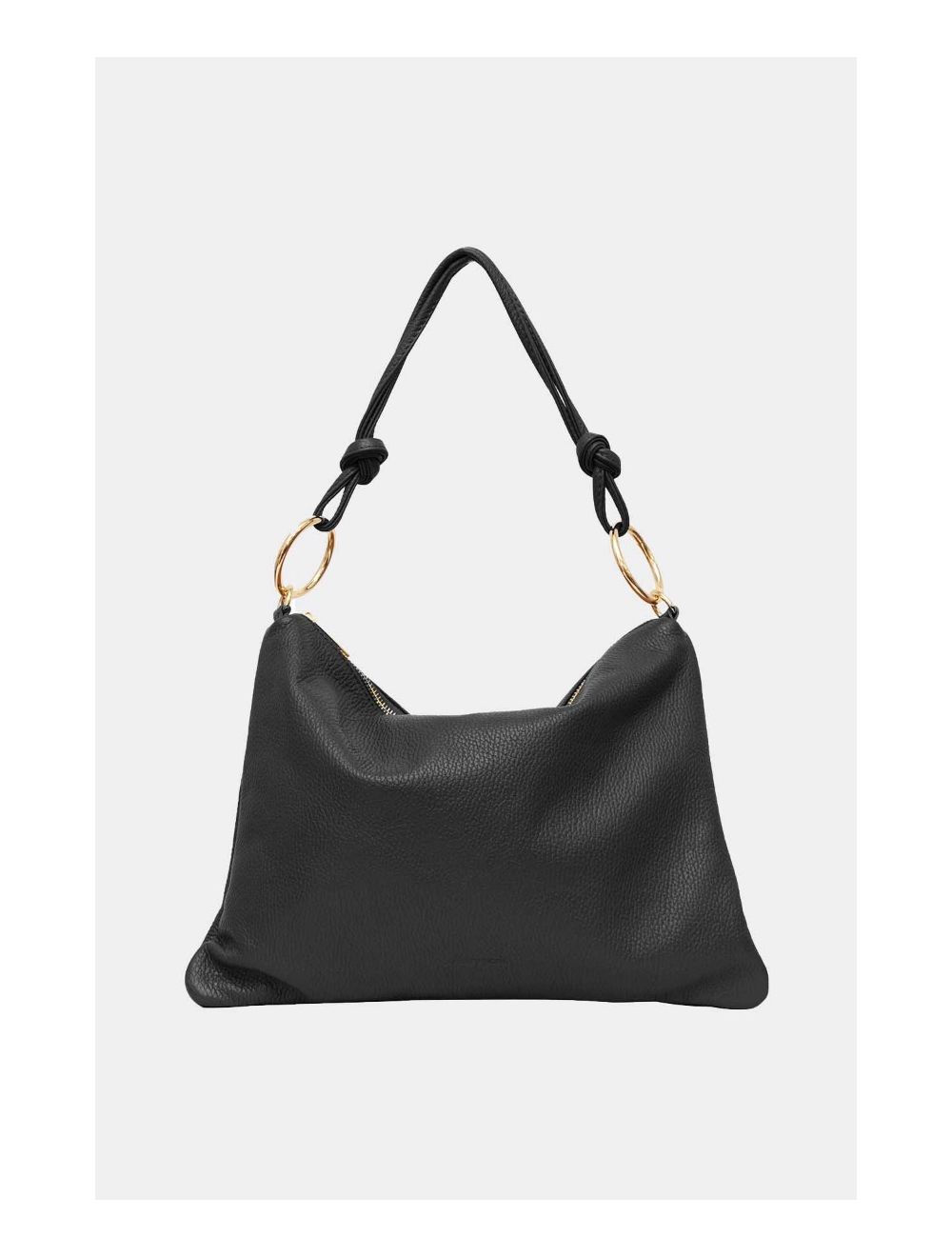 Tom&eva Sac Porté Épaule En Cuir Vachette Grainée NATALIA 4092-Noir