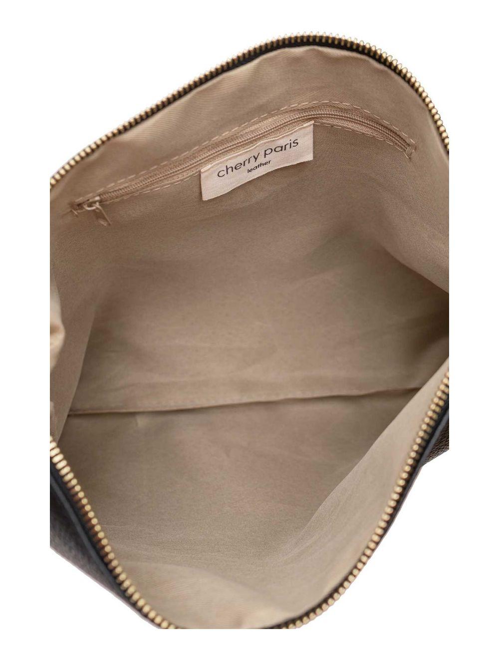 tom&eva Sac Porté Épaule En Cuir Vachette Grainée NATALIA 4092-Noir
