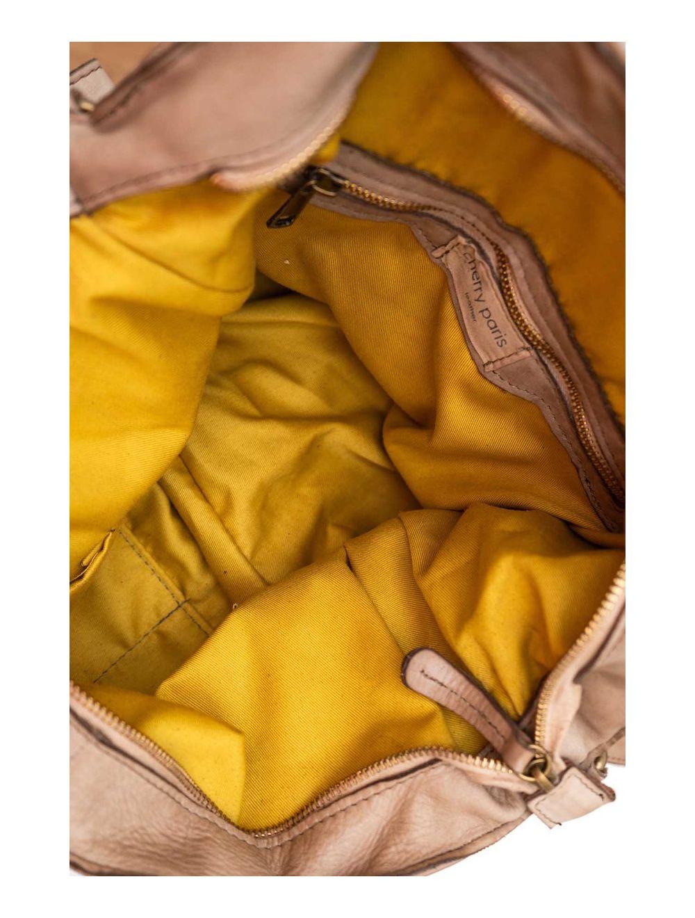 tom&eva Sac Porté Épaule En Cuir Vachette Motif Clouté CASTILLE 4116-Camel