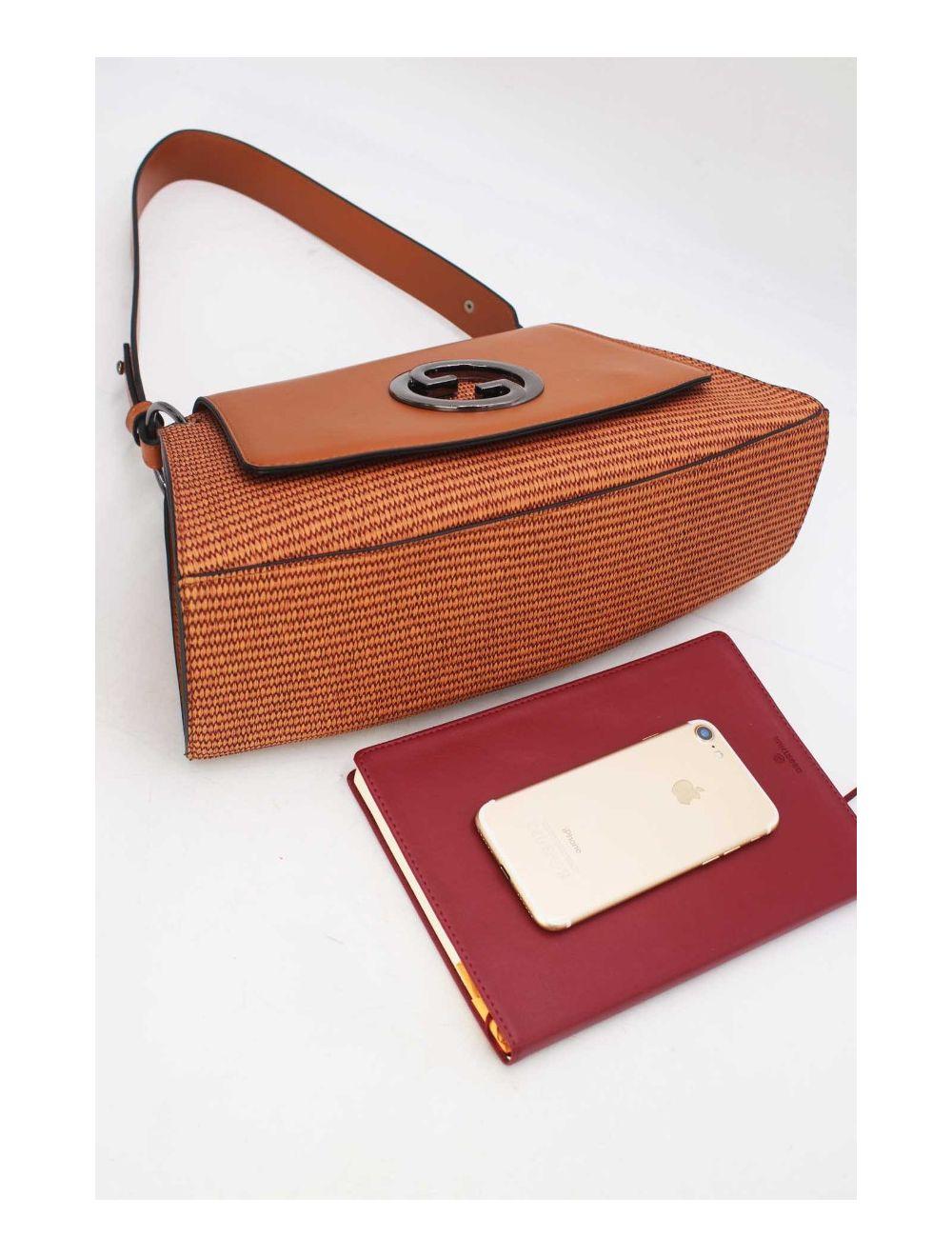 tom&eva Sac Porté Épaule Femme En Paille 24B-6009-Marron