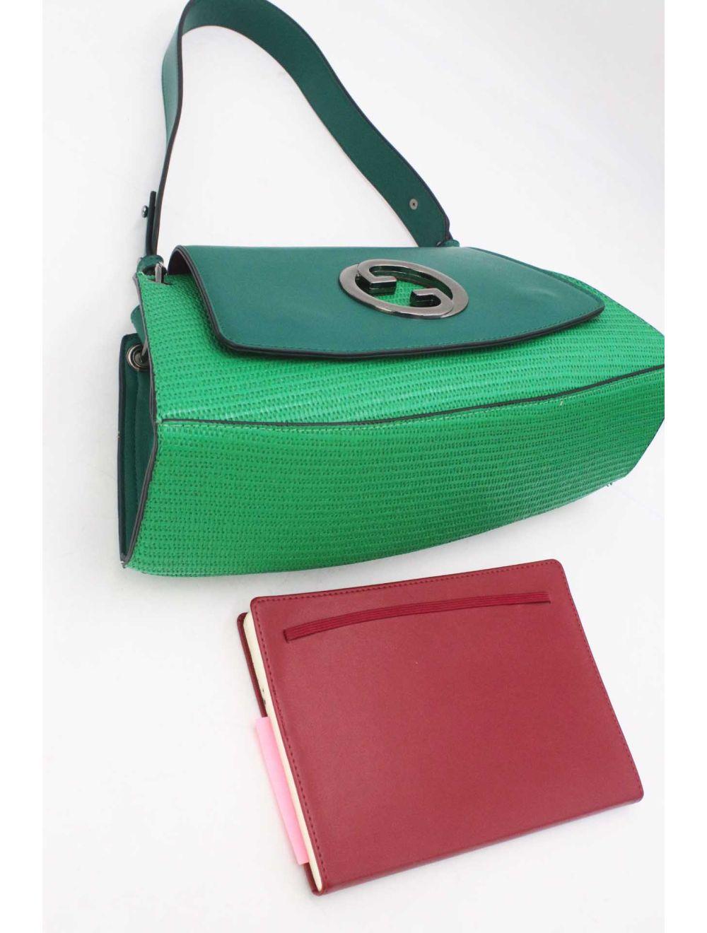 Tom&eva Sac Porté Épaule Femme En Paille 24B-6009-Vert