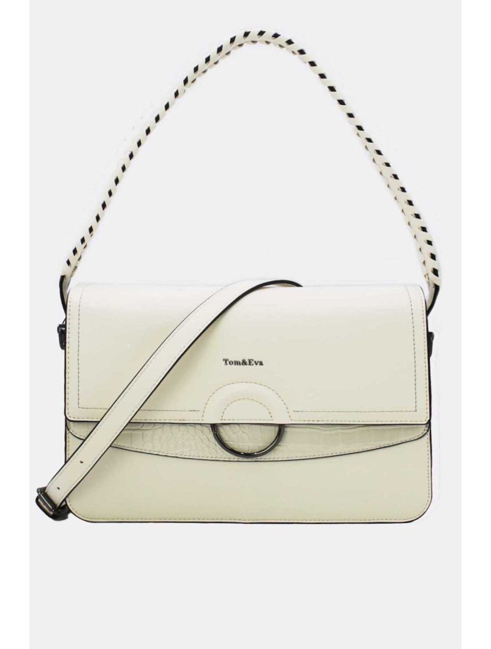 tom&eva Sac Porté Épaule Femme Patchwork 24B-6031-Blanc