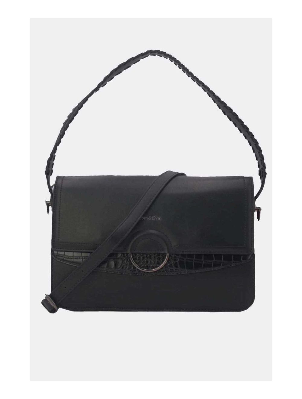 tom&eva Sac Porté Épaule Femme Patchwork 24B-6031-Noir