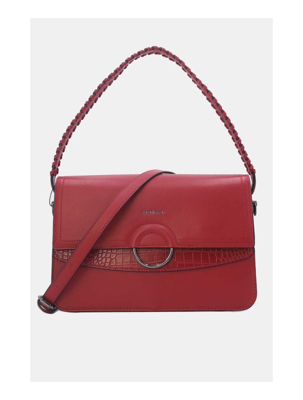 Tom&eva Sac Porté Épaule Femme Patchwork 24B-6031-Rouge