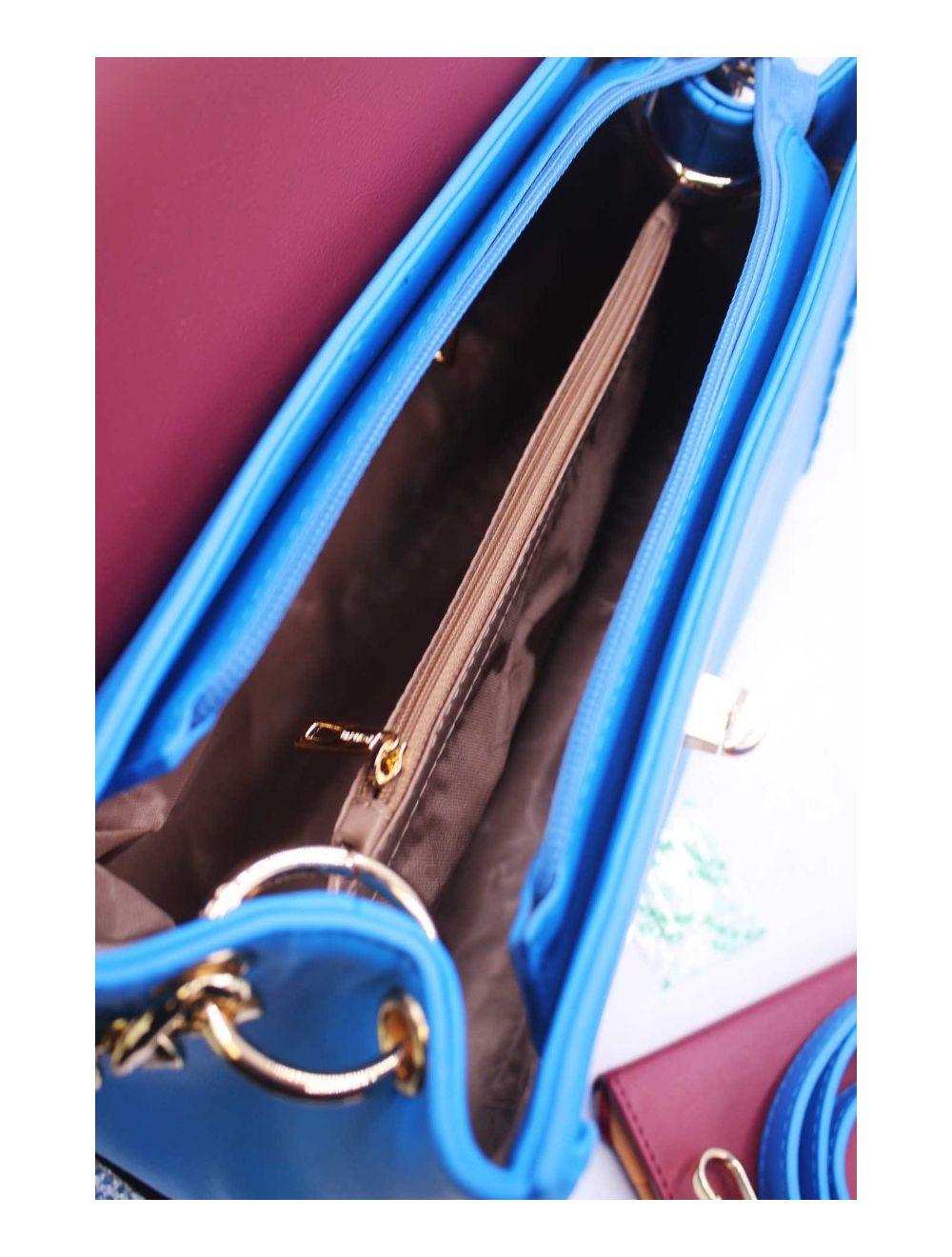 tom&eva Sac Porté épaule Femme RÉASSORT 23B-5842-Bleu