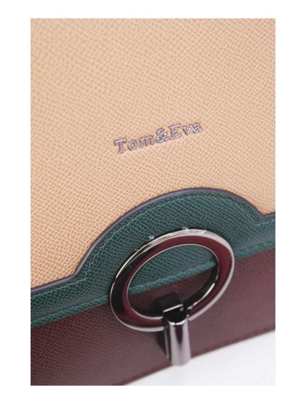 tom&eva Sac Porté Épaule Femme Style Vintage 24B-6108-Coffee/Khaki/Green