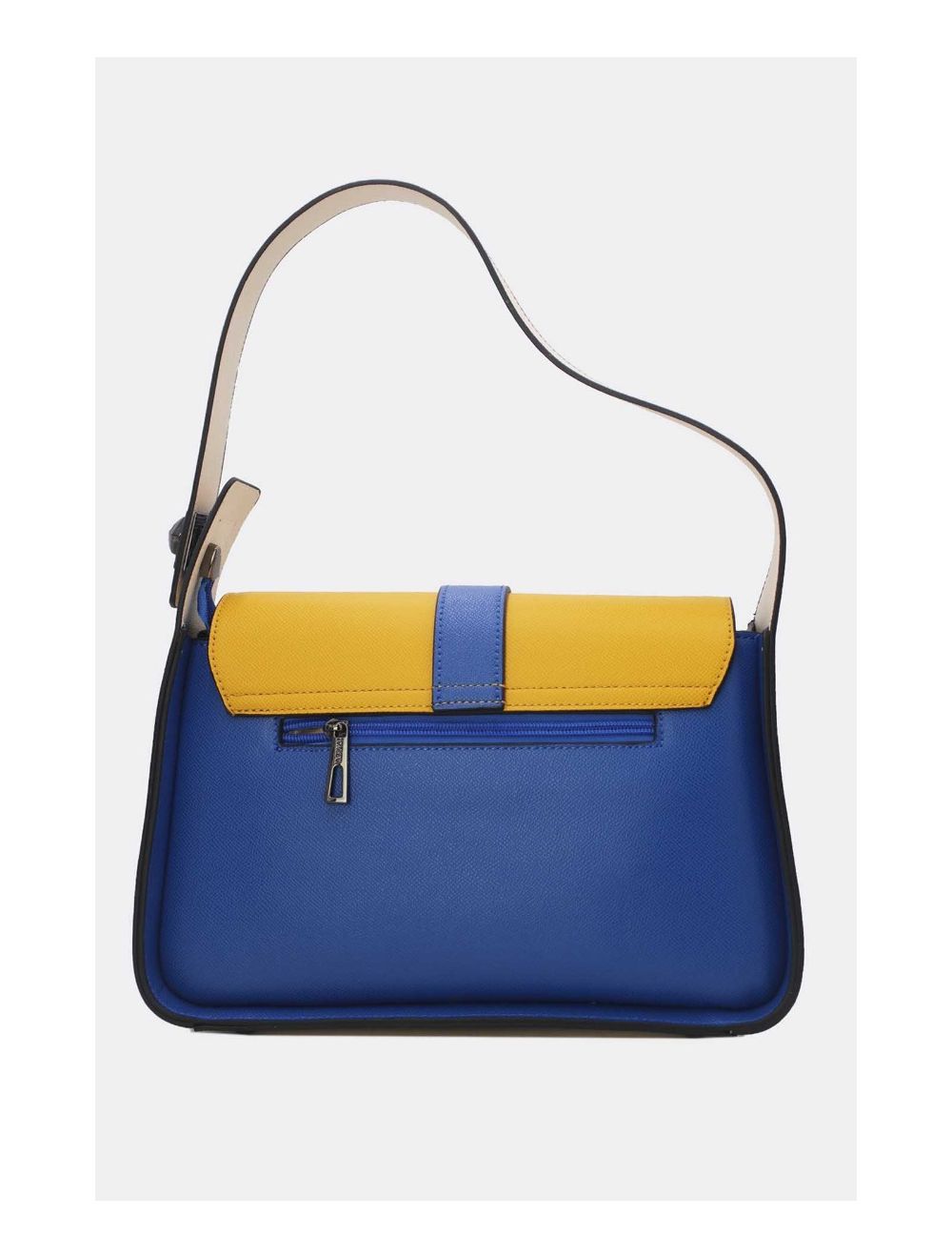 Tom&eva Sac Porté Épaule Style Vintage 24B-5958-Blue/Beige/Yellow