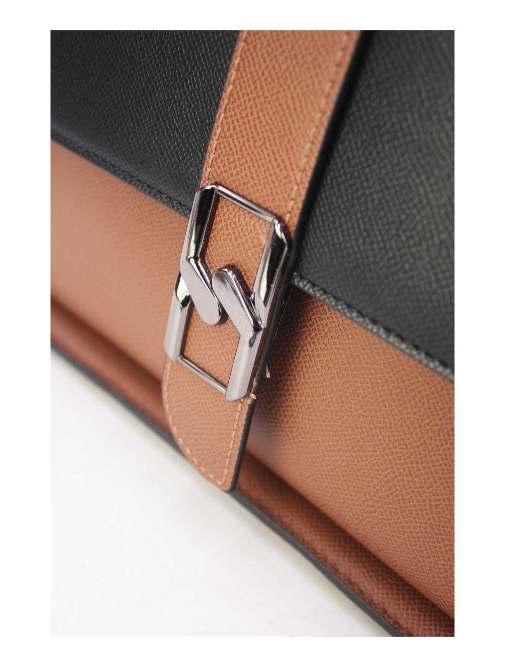 Tom&eva Sac Porté Épaule Style Vintage 24B-5958-Coff/Khaki/Blk