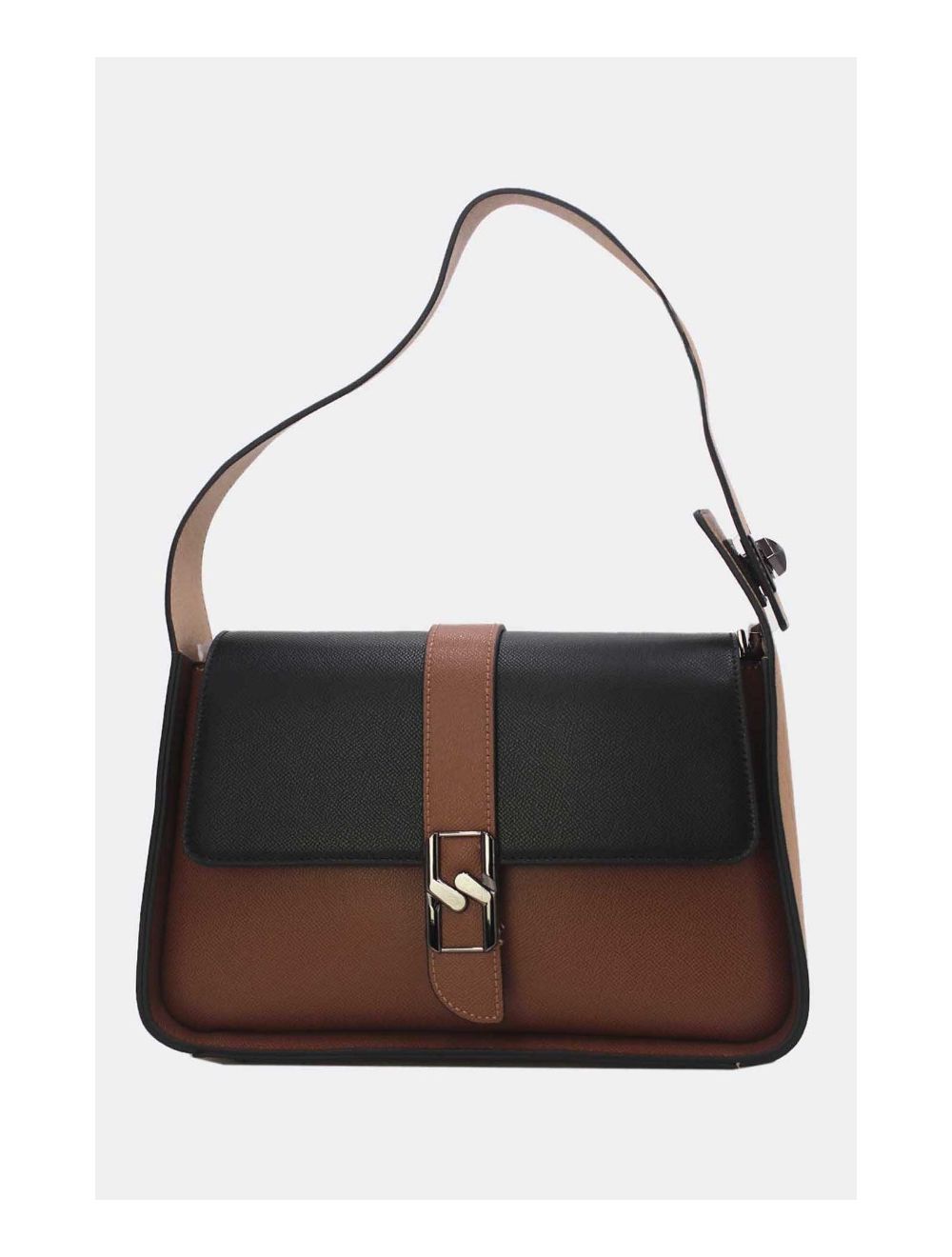 tom&eva Sac Porté Épaule Style Vintage 24B-5958-Coff/Khaki/Blk
