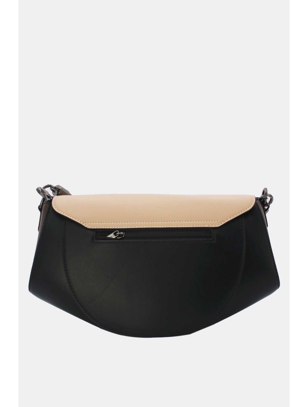 Tom&eva Sac Porté Épaule Tricolore 24B-6012-Black/Coffee/Khaki