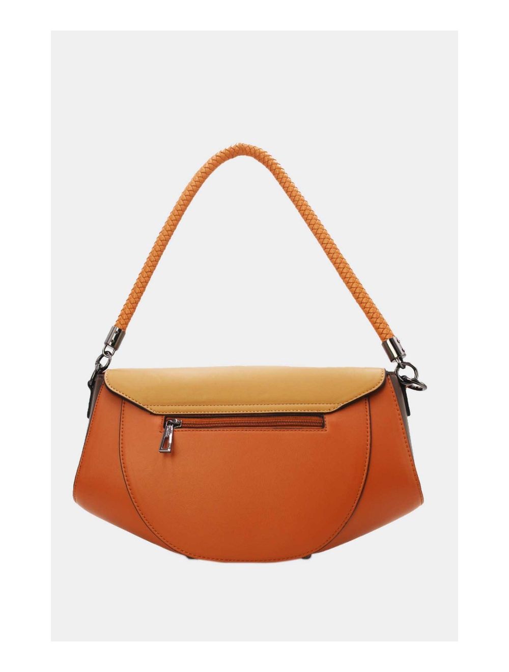 Tom&eva Sac Porté Épaule Tricolore 24B-6012-Brown/Coffee/Apricot