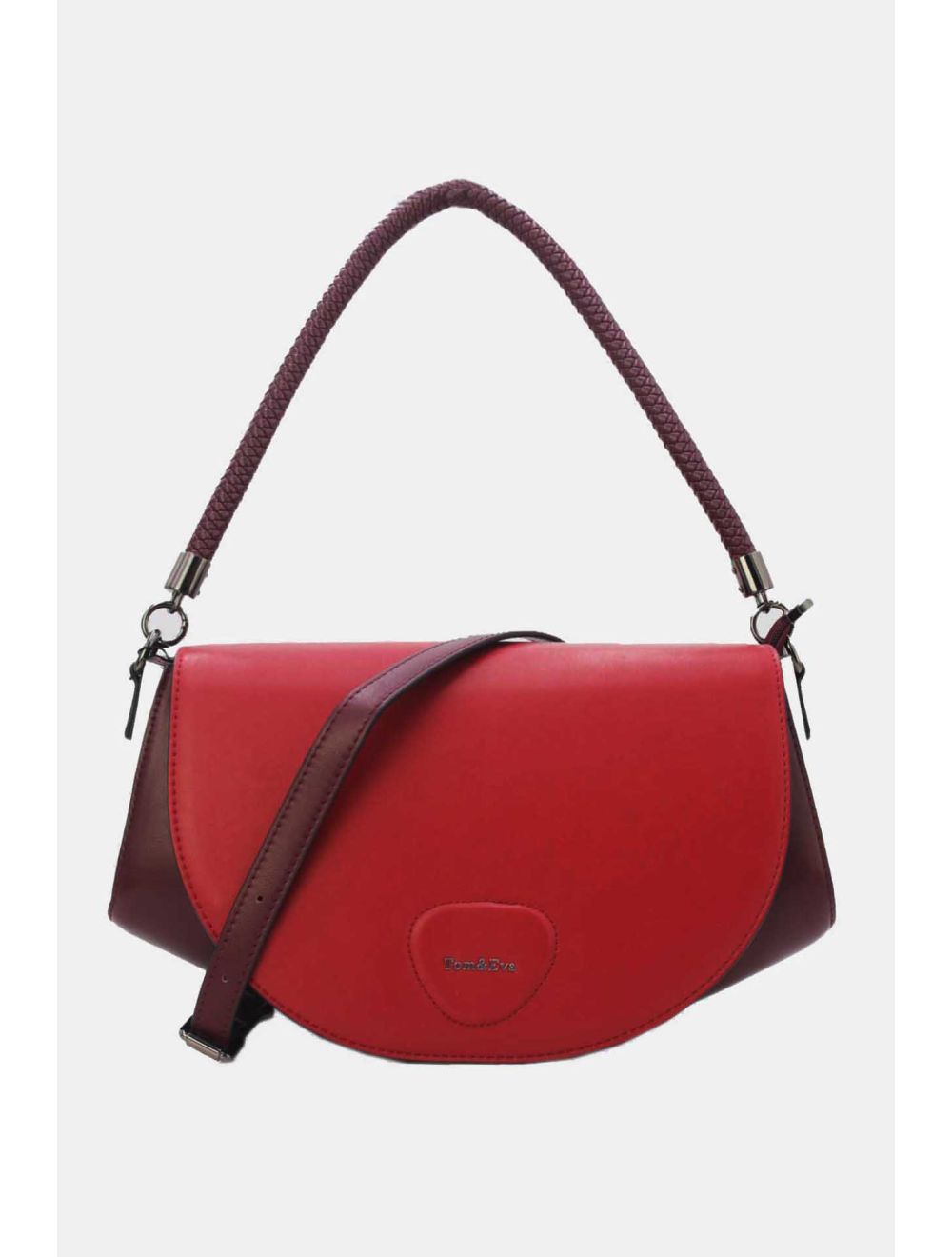 Tom&eva Sac Porté Épaule Tricolore 24B-6012-D.red/White/Wine