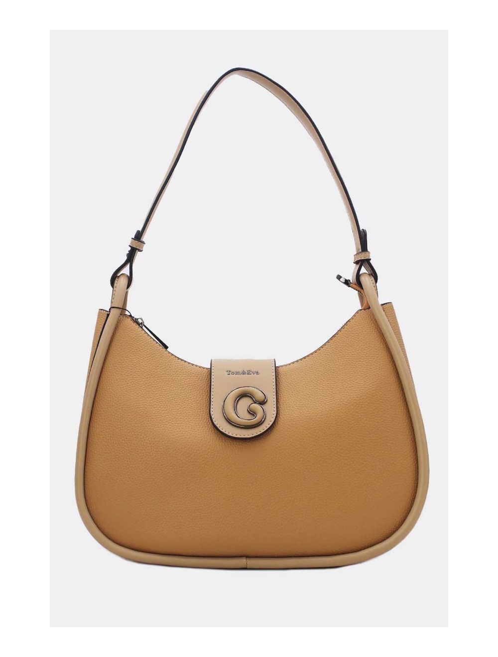 tom&eva Sac Porté Épaule Vintage 24B-6055-Apricot/Khaki