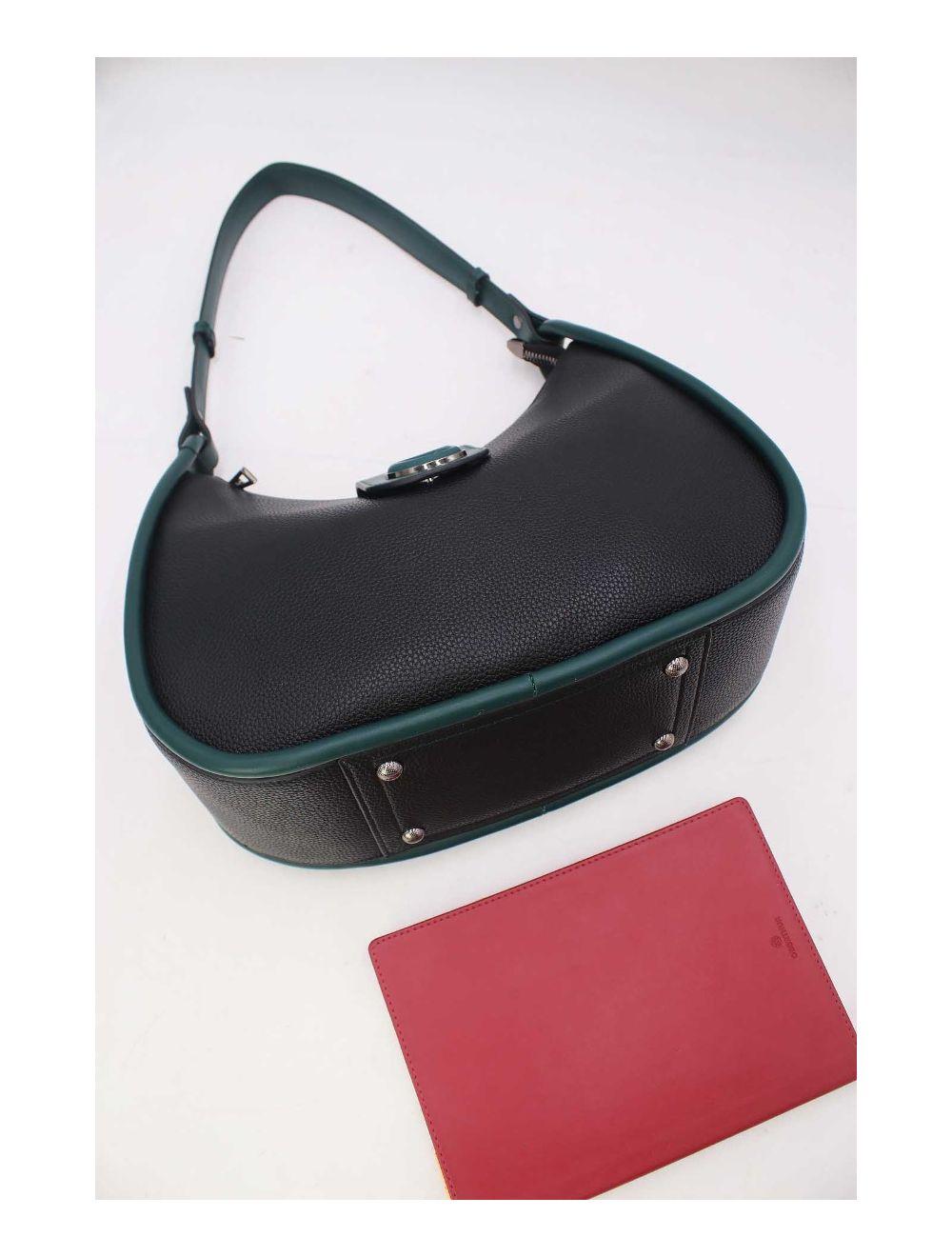 Tom&eva Sac Porté Épaule Vintage 24B-6055-Black/Green