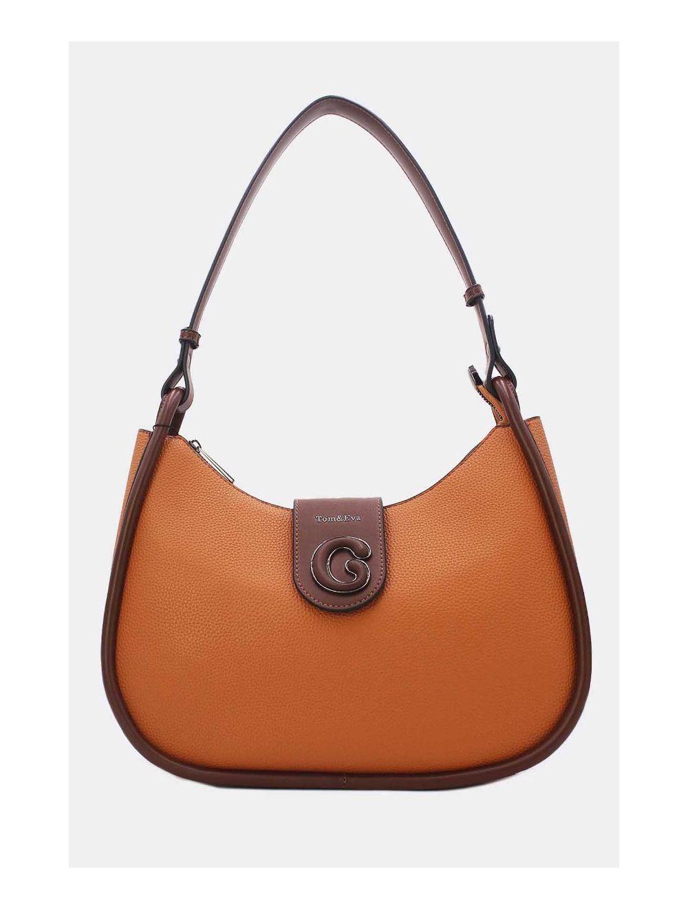 tom&eva Sac Porté Épaule Vintage 24B-6055-Brown/Coffee