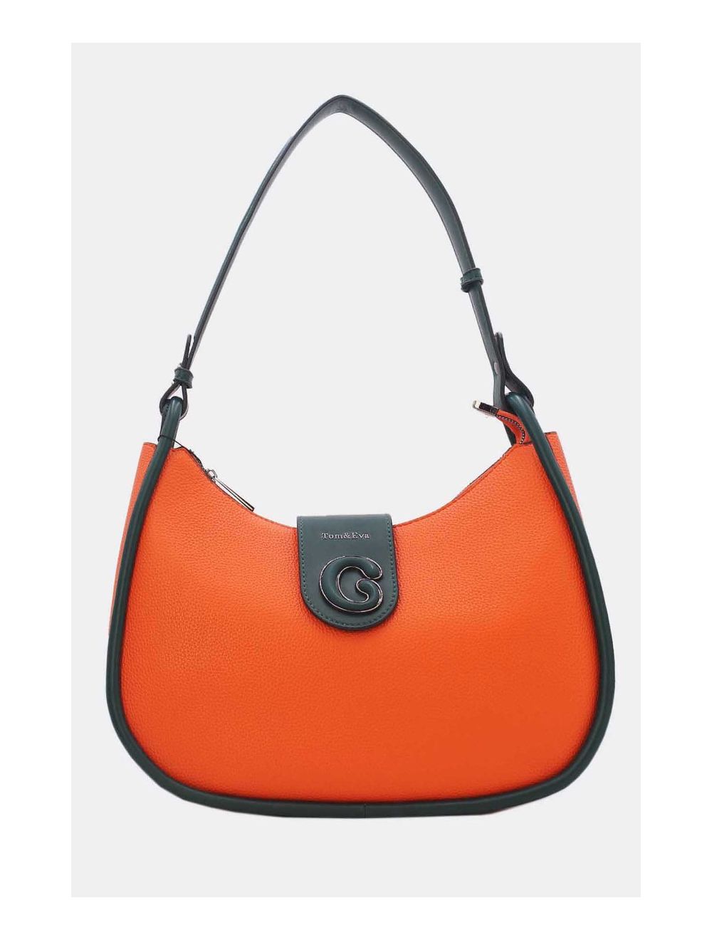 tom&eva Sac Porté Épaule Vintage 24B-6055-Orange/Green