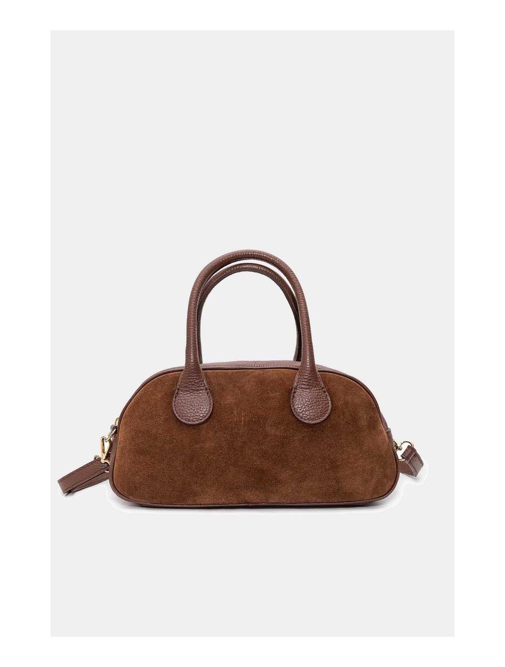 Tom&eva Sac Porté Main En Croûte Cuir Vachette Suède Et En Cuir Vachette Grainée 4158 ARIELLE SUEDE-Marron