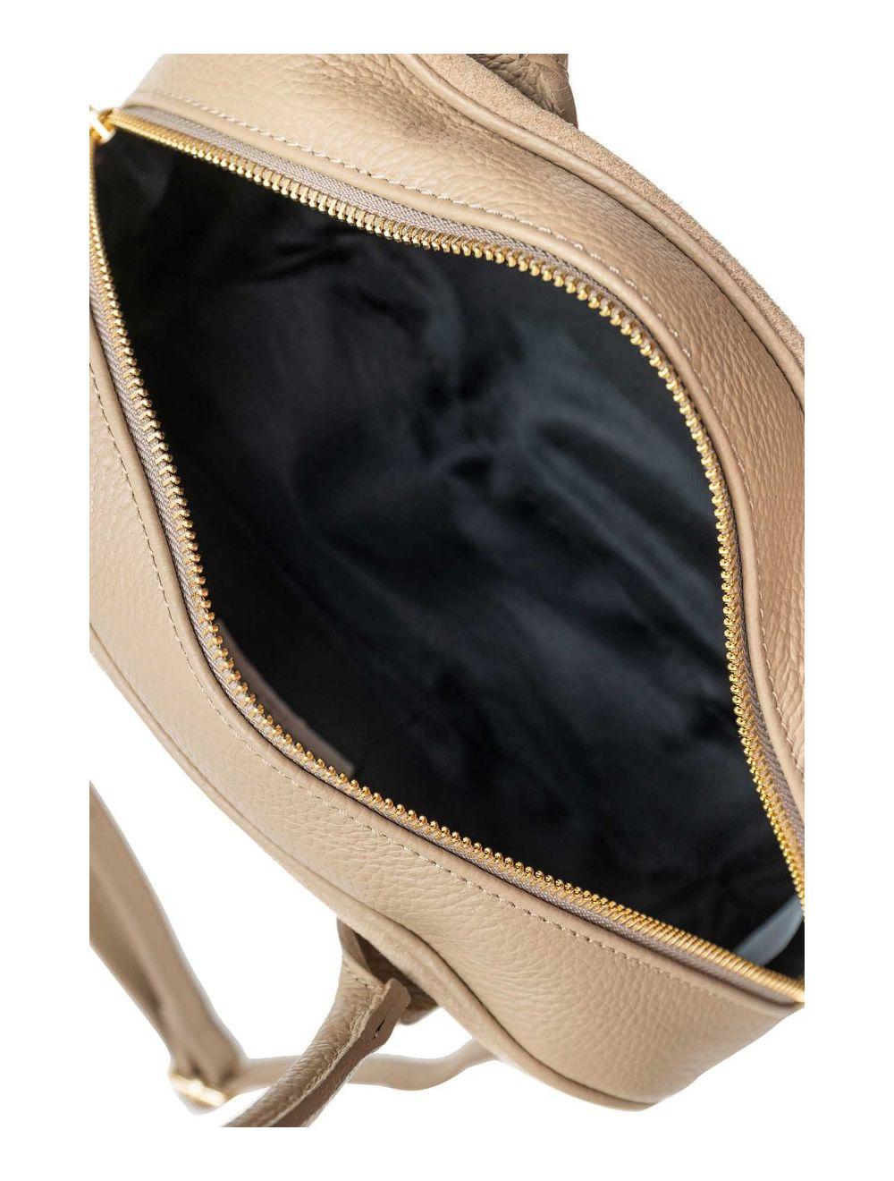 tom&eva Sac Porté Main En Croûte Cuir Vachette Suède et En Cuir Vachette Grainée 4158 ARIELLE SUEDE-Taupe