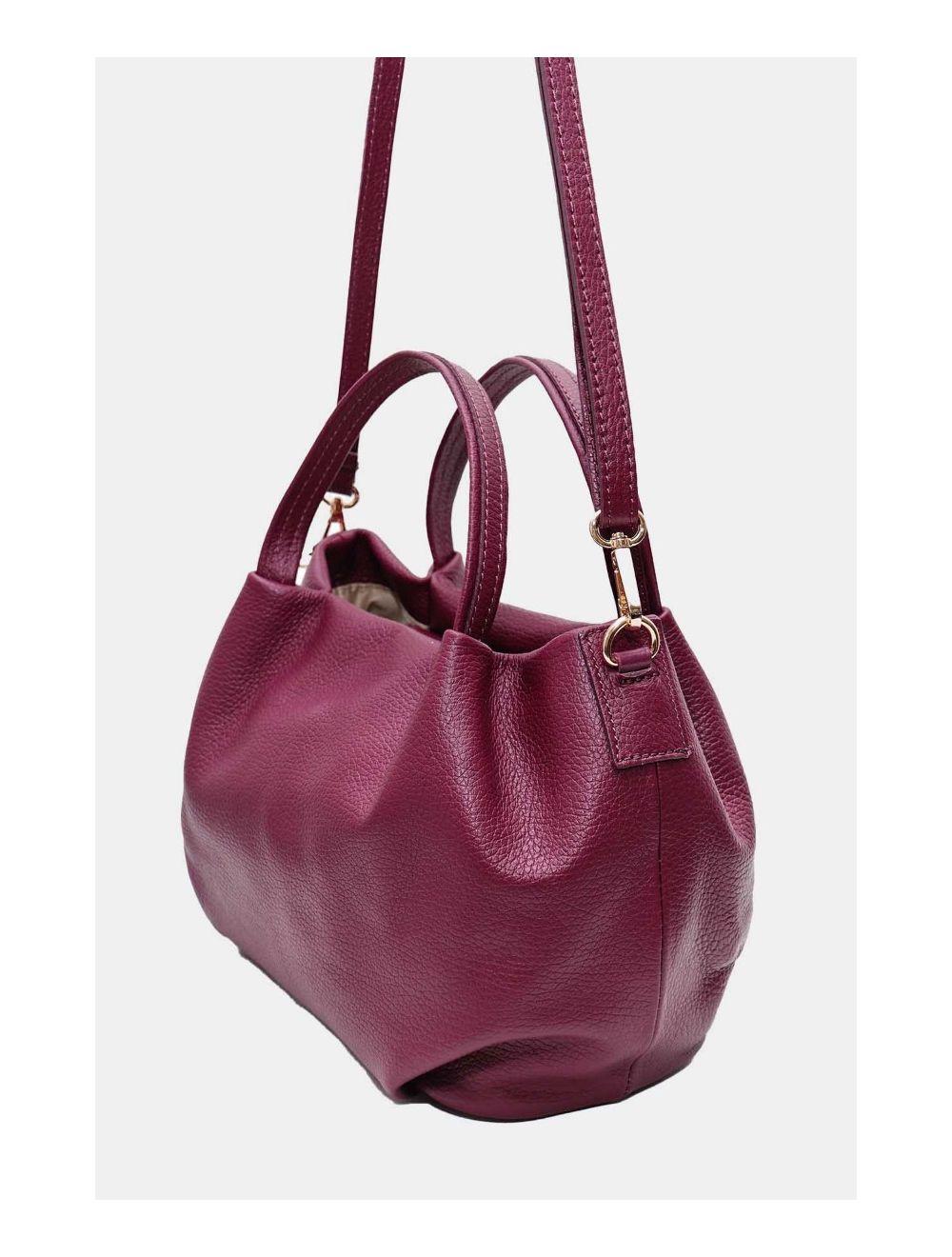 Tom&eva Sac Porté Main En Croûte De Cuir De Vachette Grainé 4060B CLELIA-Bordeaux