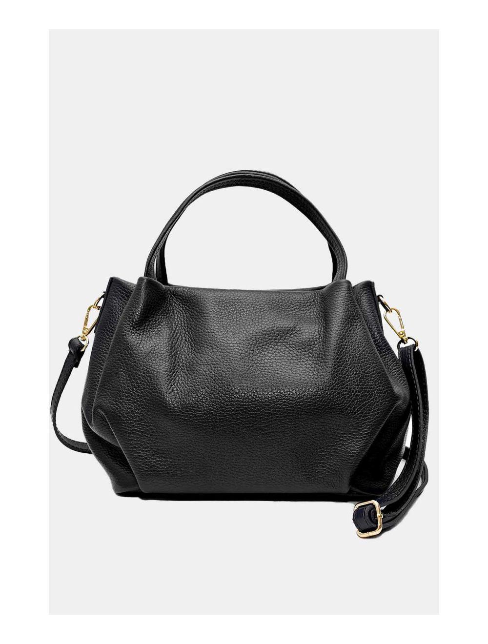 Tom&eva Sac Porté Main En Croûte De Cuir De Vachette Grainé 4060B CLELIA-Noir