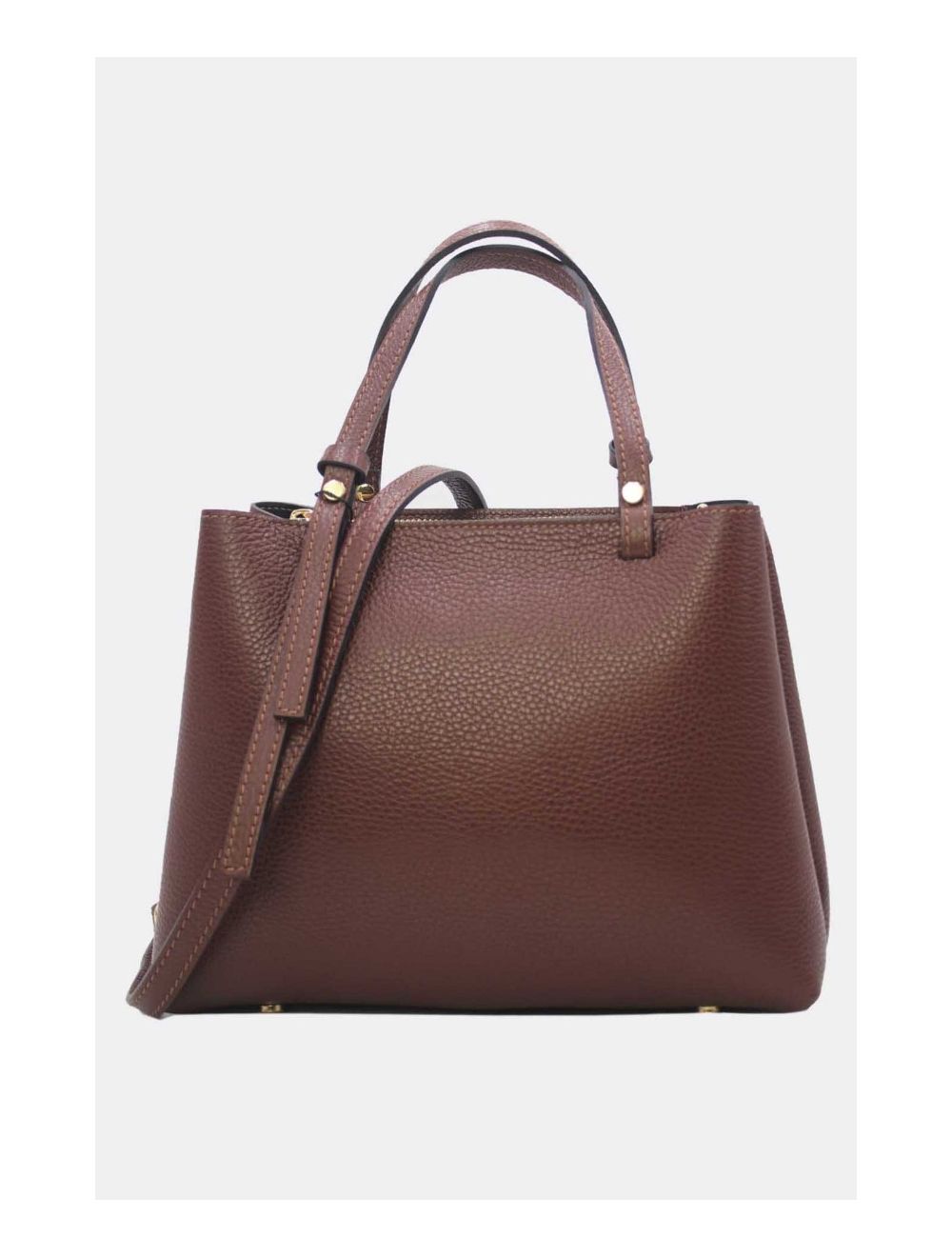 Tom&eva Sac Porté Main En Croûte De Cuir De Vachette Grainée 24C-6344-Café