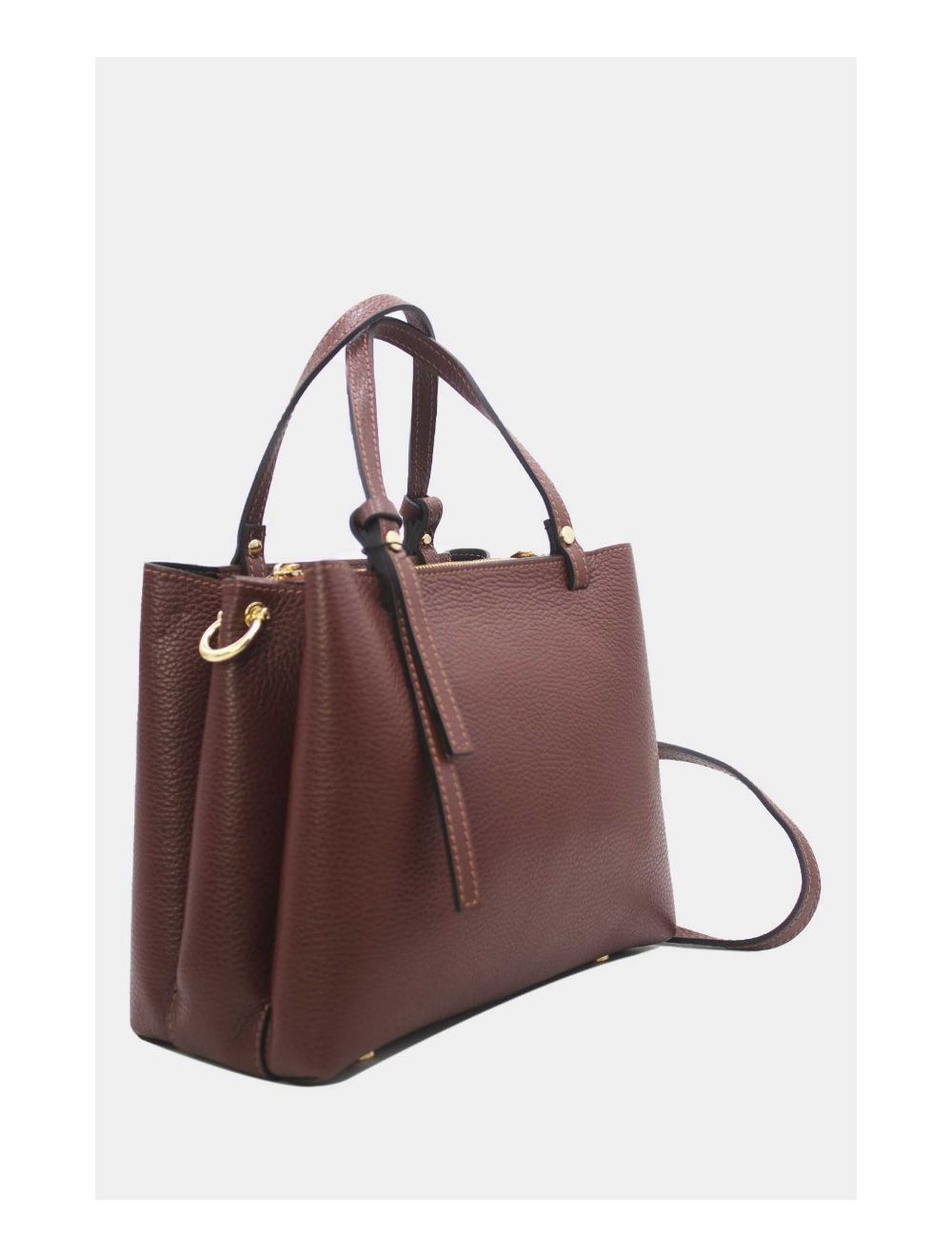 Tom&eva Sac Porté Main En Croûte De Cuir De Vachette Grainée 24C-6344-Café