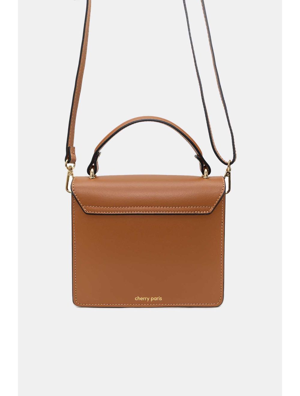 Tom&eva Sac Porté Main En Croûte De Cuir Vachette Lisse 4154 CHRISTINA-Camel