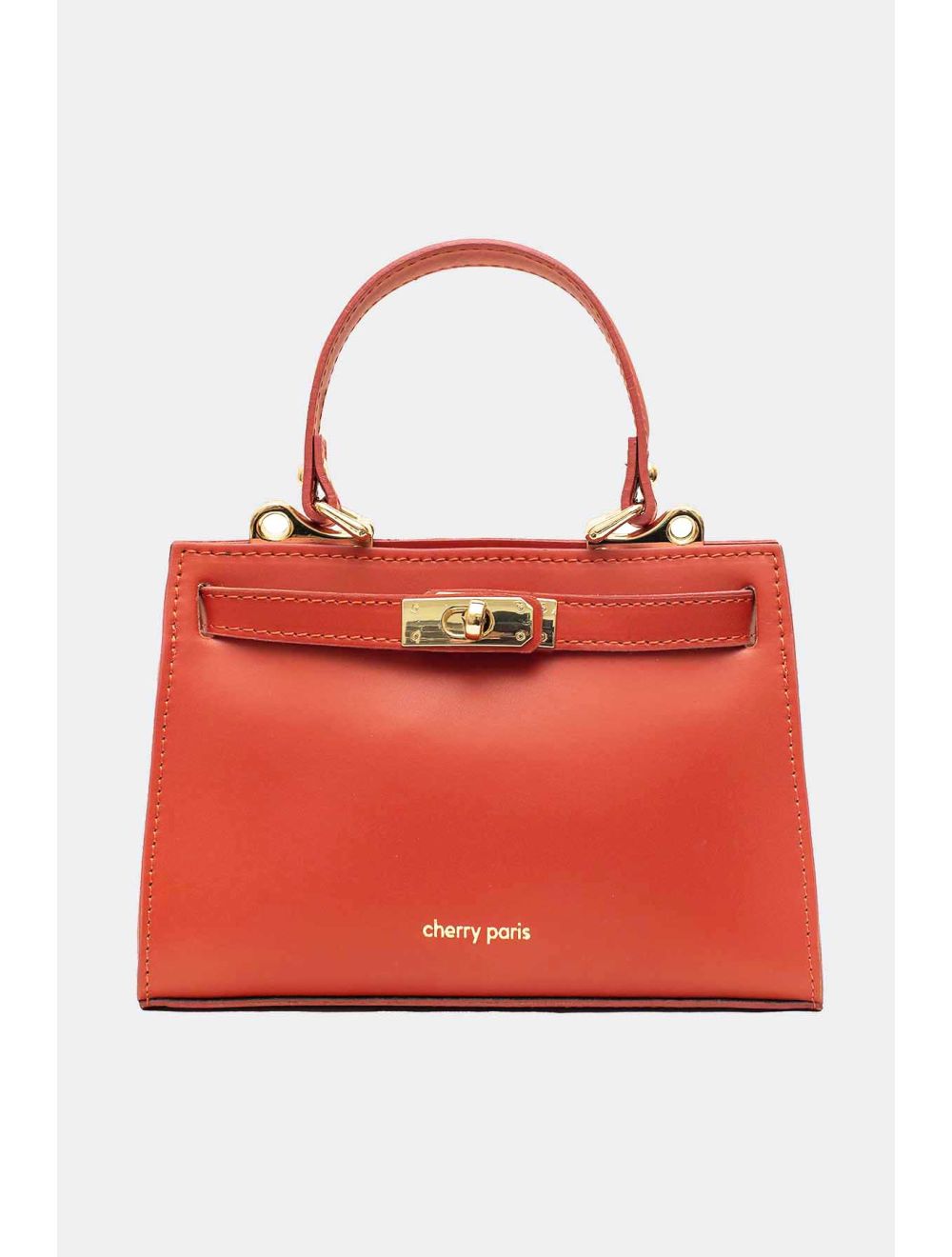 Tom&eva Sac Porté Main En Croûte De Cuir Vachette Lisse CARMEN-4029-Rouille