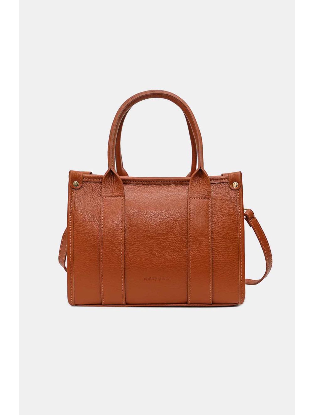 Tom&eva Sac Porté Main En Cuir De Vachette Grainée 4168 BAYA-Cognac