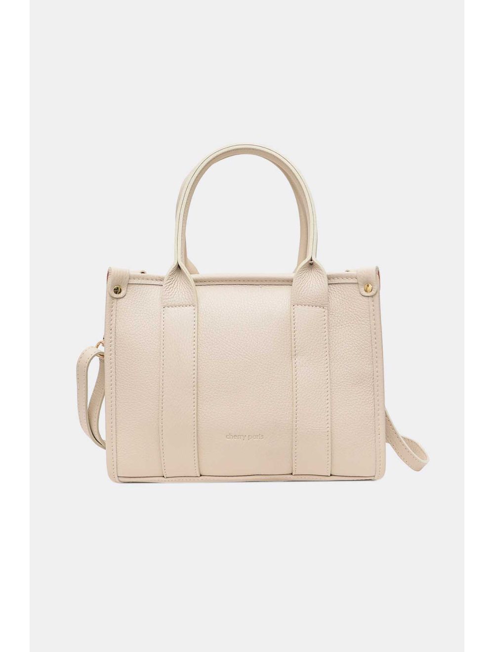 Tom&eva Sac Porté Main En Cuir De Vachette Grainée 4168 BAYA-Beige