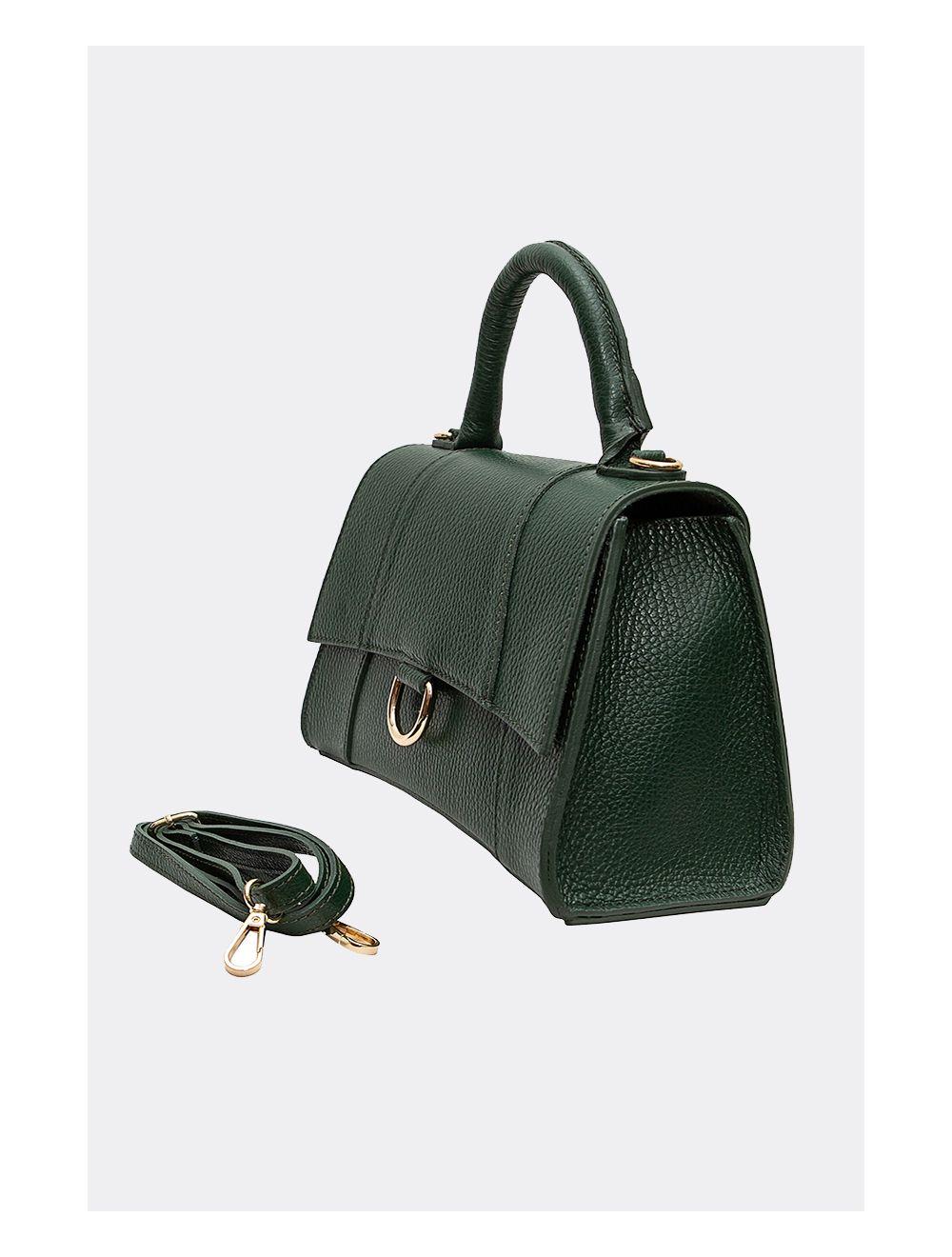 Tom&eva Sac Porté Main En Cuir De Vachette Grainée-ISADORA 4054-VERT