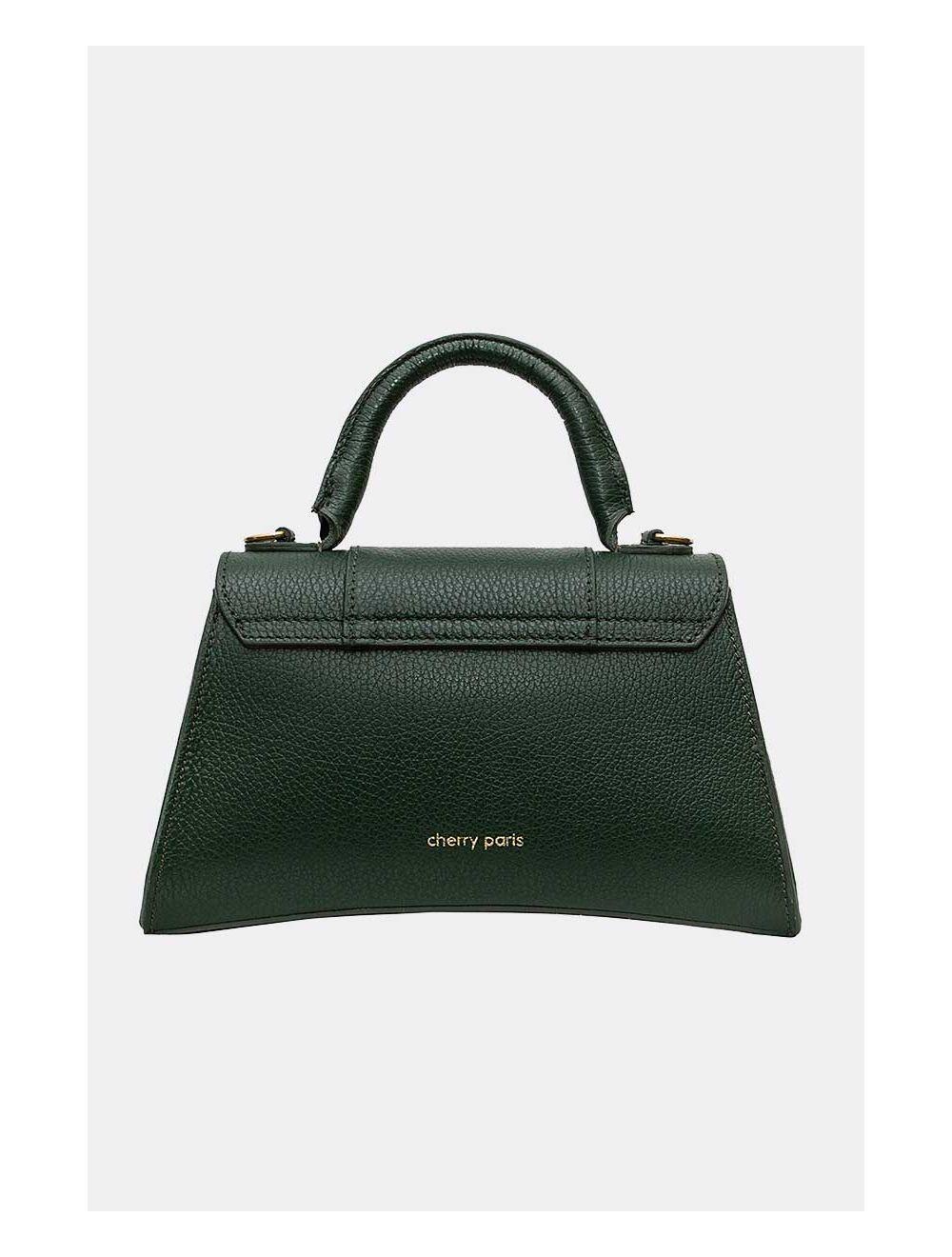 Tom&eva Sac Porté Main En Cuir De Vachette Grainée-ISADORA 4054-VERT