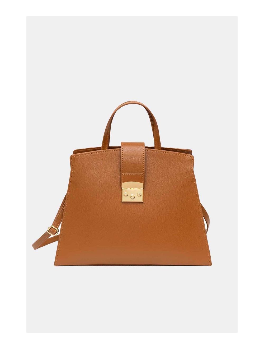 Tom&eva Sac Porté Main En Cuir De Vachette YARA 4097-Camel