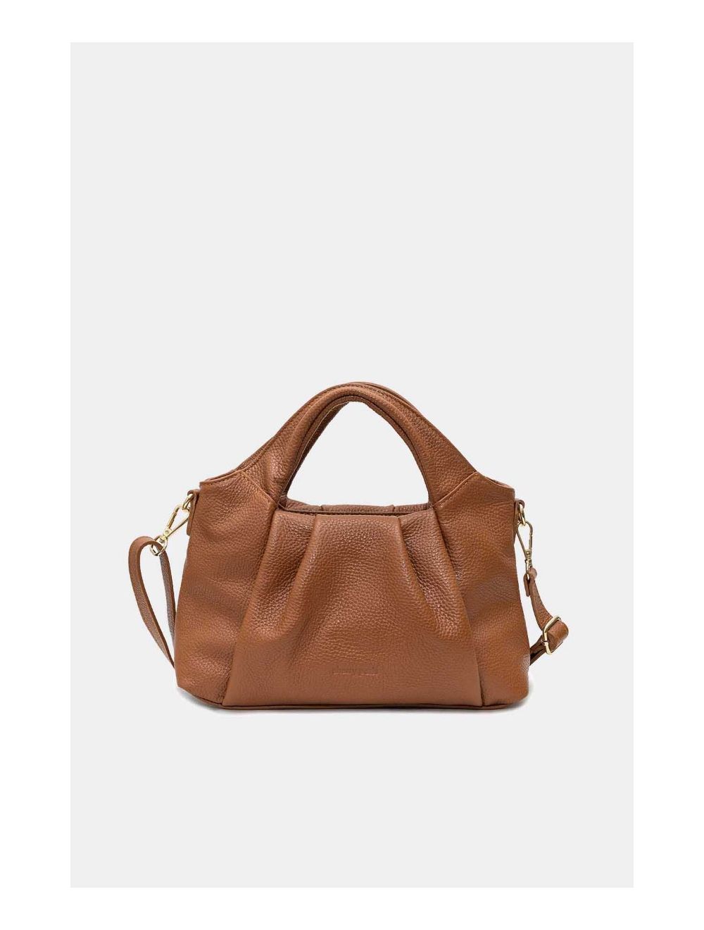 Tom&eva Sac Porté Main En Cuir Vachette Grainée 4166 LALIE-Cognac