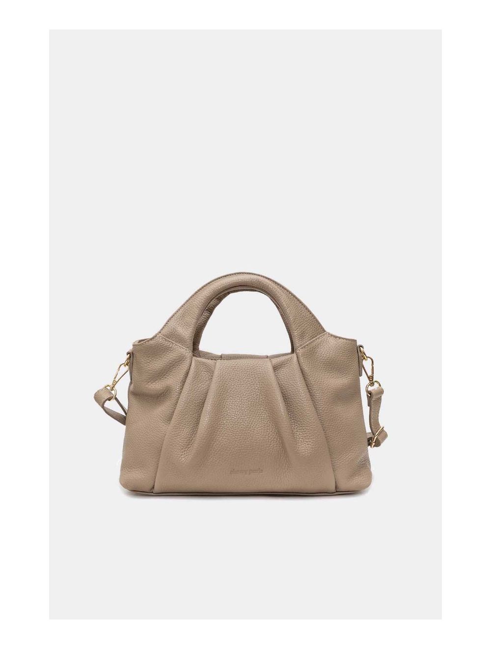 Tom&eva Sac Porté Main En Cuir Vachette Grainée 4166 LALIE-Taupe