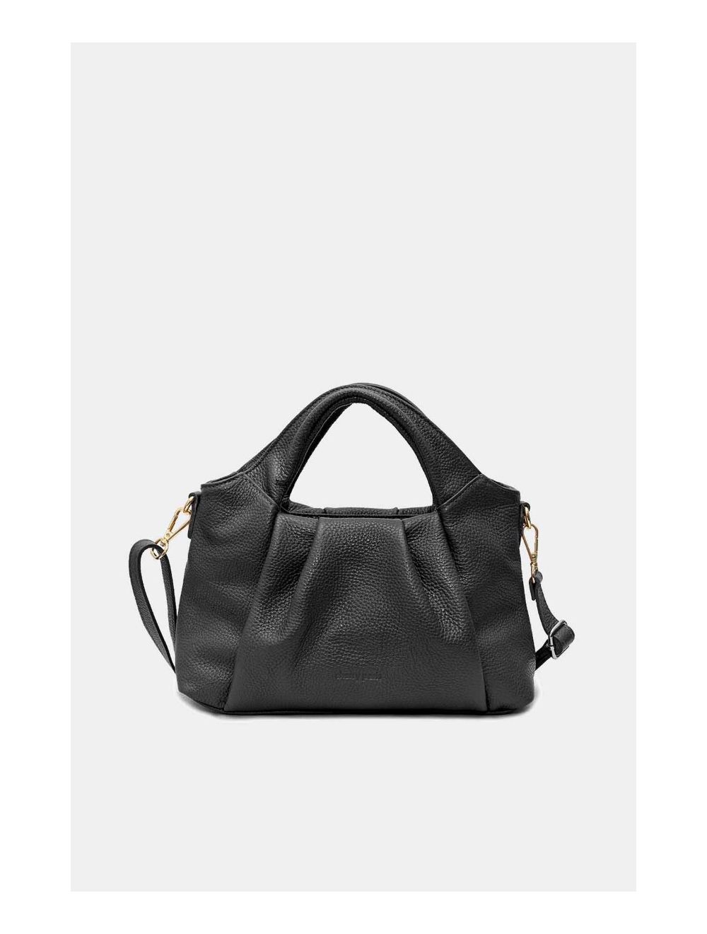 Tom&eva Sac Porté Main En Cuir Vachette Grainée 4166 LALIE-Noir
