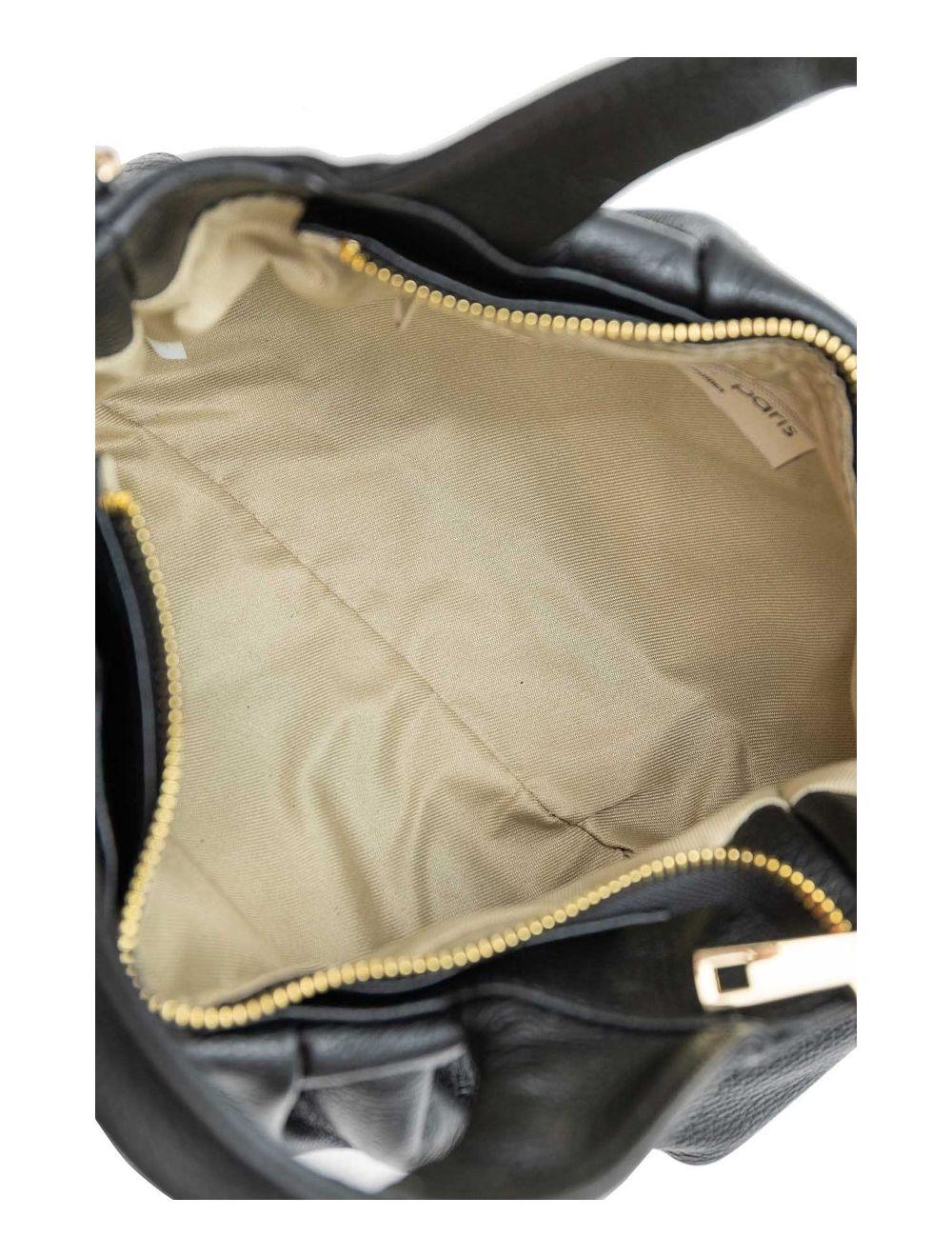 Tom&eva Sac Porté Main En Cuir Vachette Grainée 4166 LALIE-Noir