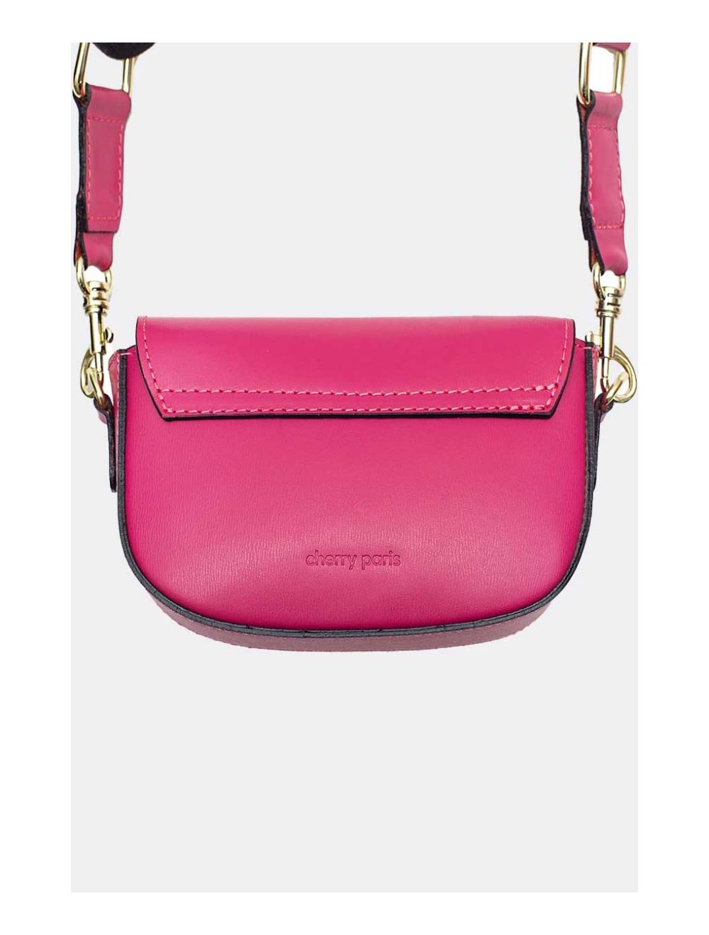 Tom&eva Sac Porté Travers En Cuir De Vachette Grainée-HERMINE 4063-Fushia
