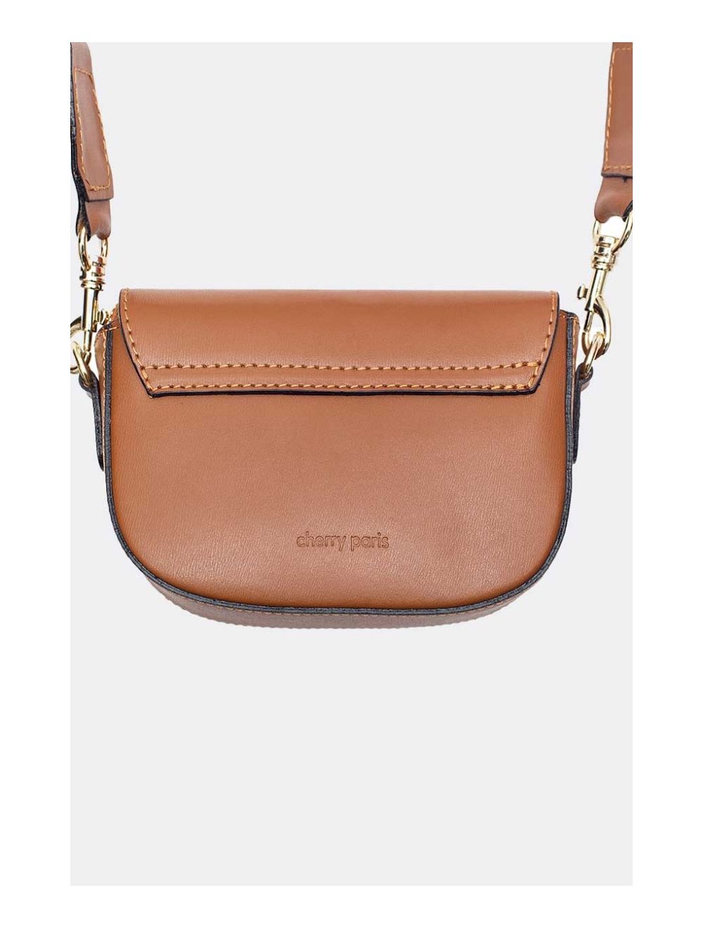 Tom&eva Sac Porté Travers En Cuir De Vachette Grainée-HERMINE 4063-Cognac