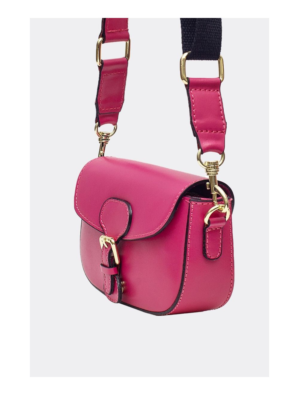 tom&eva Sac Porté Travers En cuir de Vachette Grainée-HERMINE 4063-Fushia