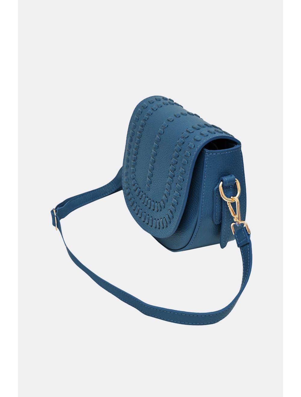 Tom&eva Sac Porté Travers En Cuir Vachette Gainé-TATIANA 4080-Petrole