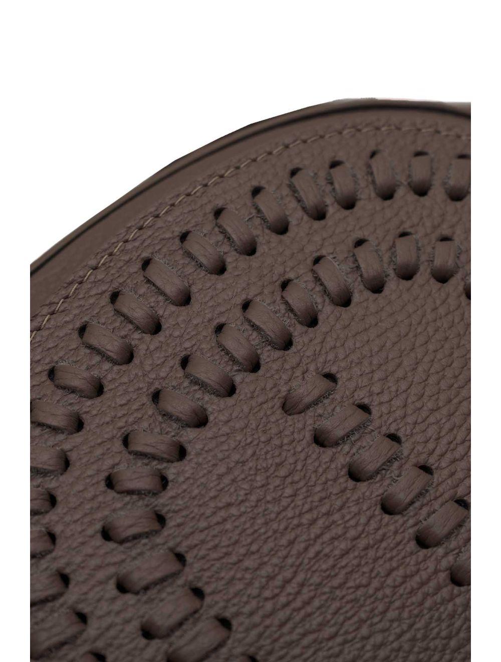 Tom&eva Sac Porté Travers En Cuir Vachette Gainé-TATIANA 4080-Chocolat