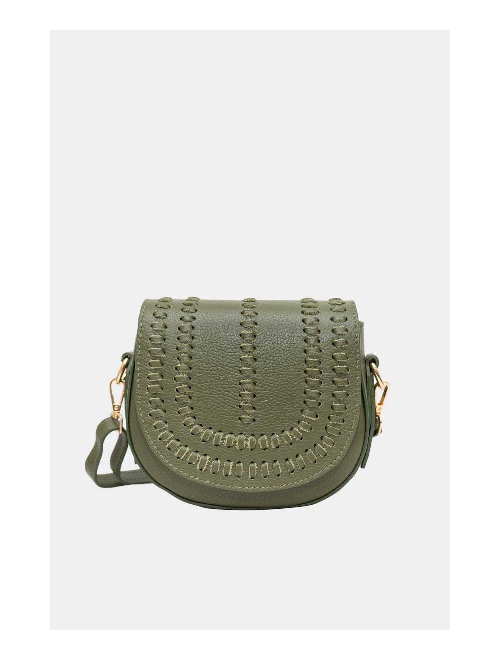 Tom&eva Sac Porté Travers En Cuir Vachette Gainé-TATIANA 4080-Khaki
