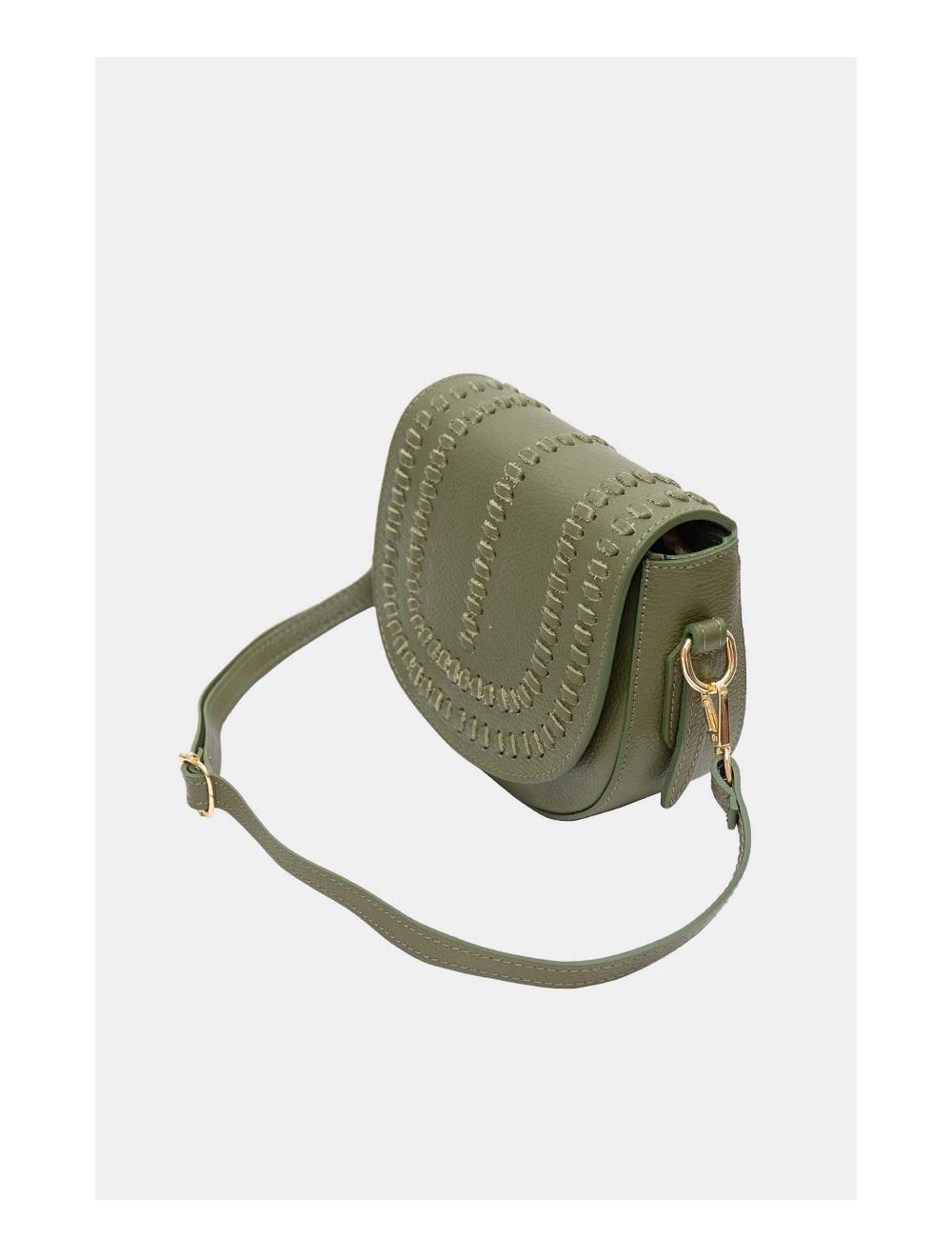Tom&eva Sac Porté Travers En Cuir Vachette Gainé-TATIANA 4080-Khaki