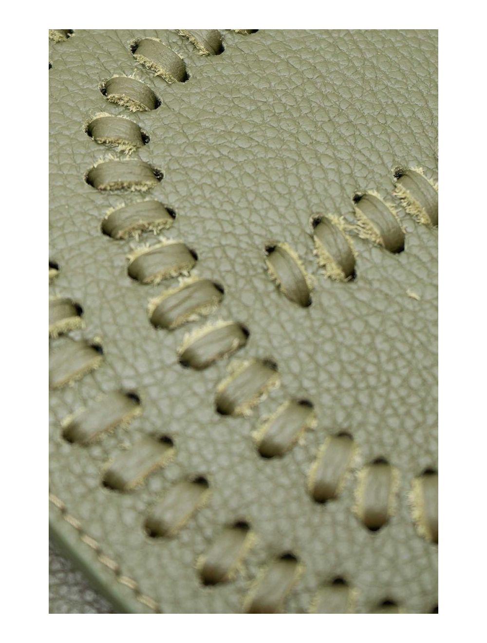 Tom&eva Sac Porté Travers En Cuir Vachette Gainé-TATIANA 4080-Khaki