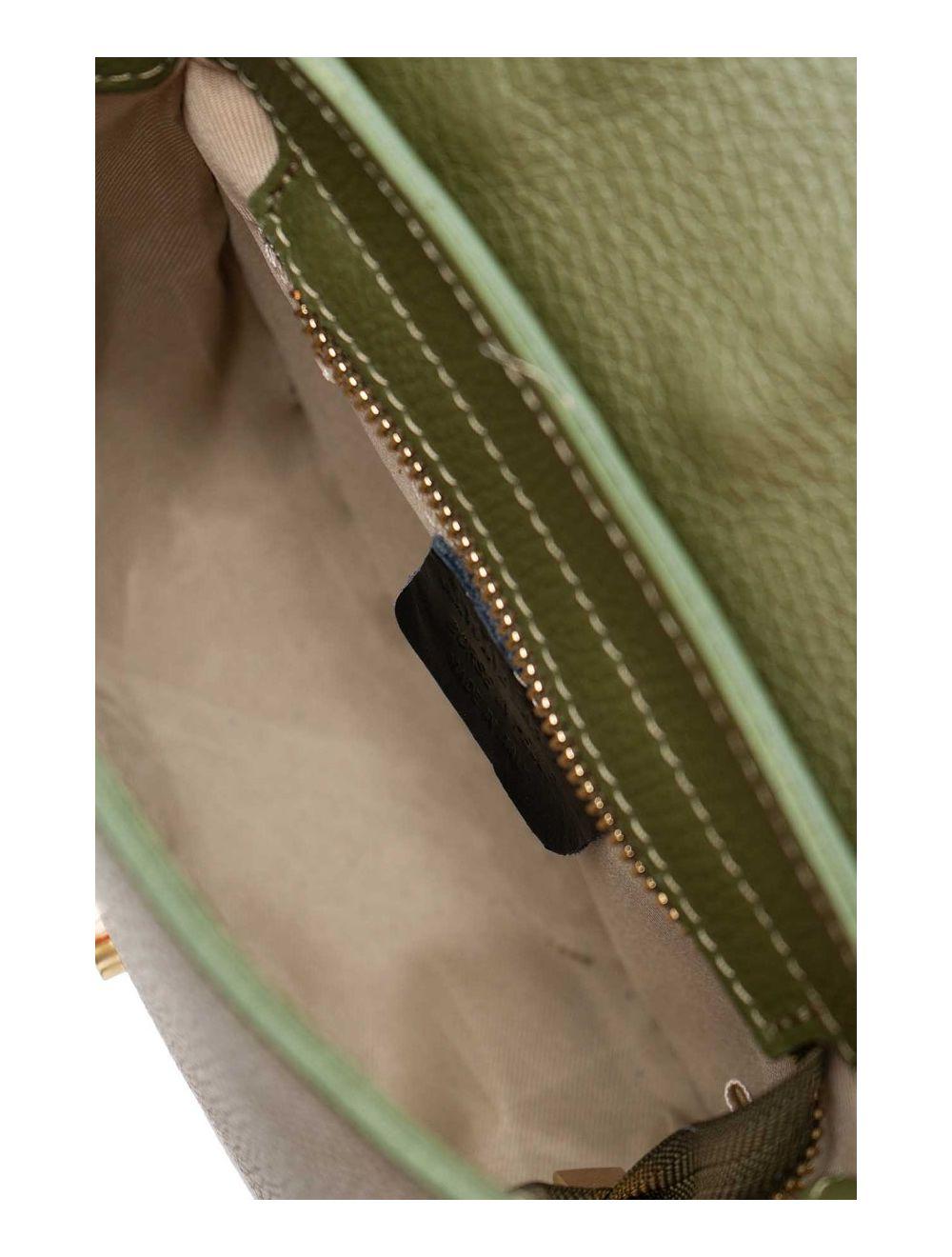 tom&eva Sac Porté Travers En Cuir Vachette Gainé-TATIANA 4080-Khaki