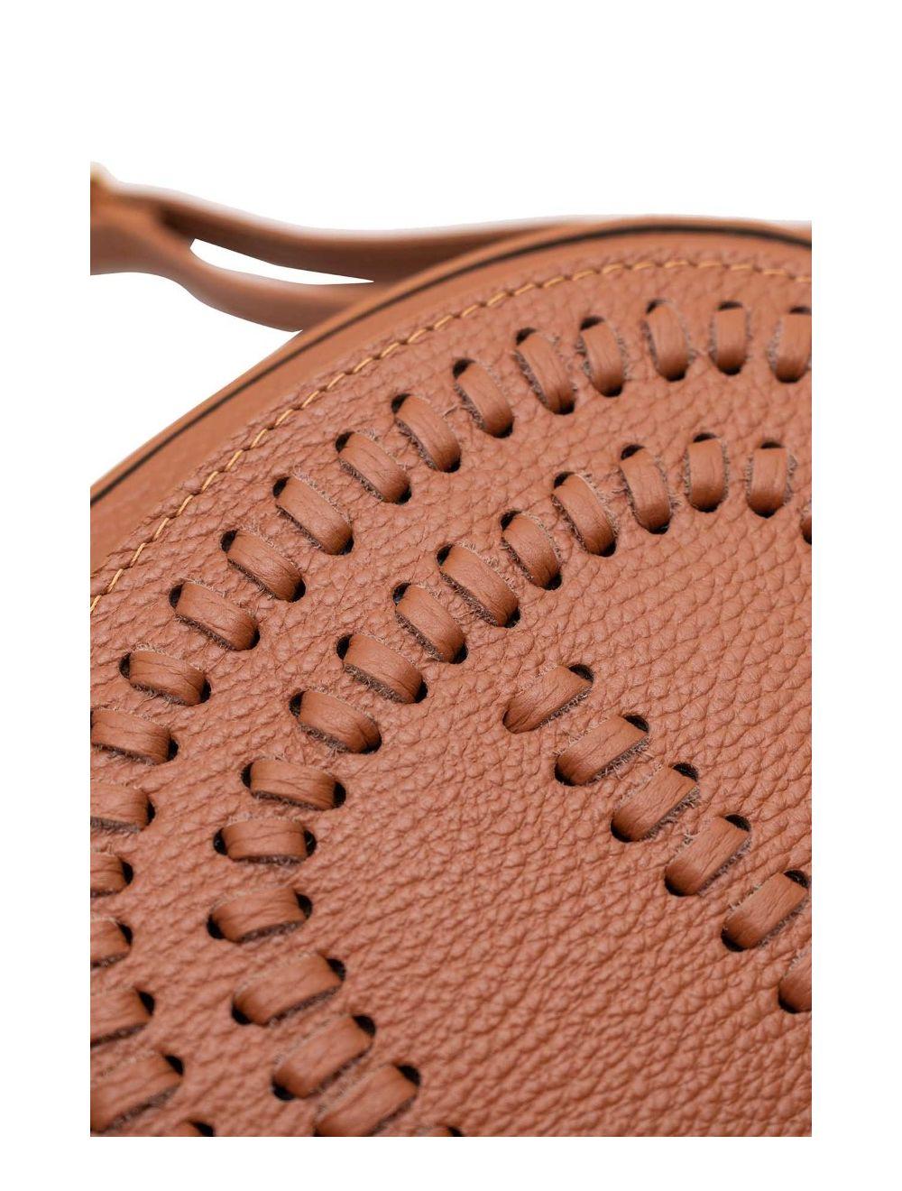 Tom&eva Sac Porté Travers En Cuir Vachette Gainé-TATIANA 4080-Cognac