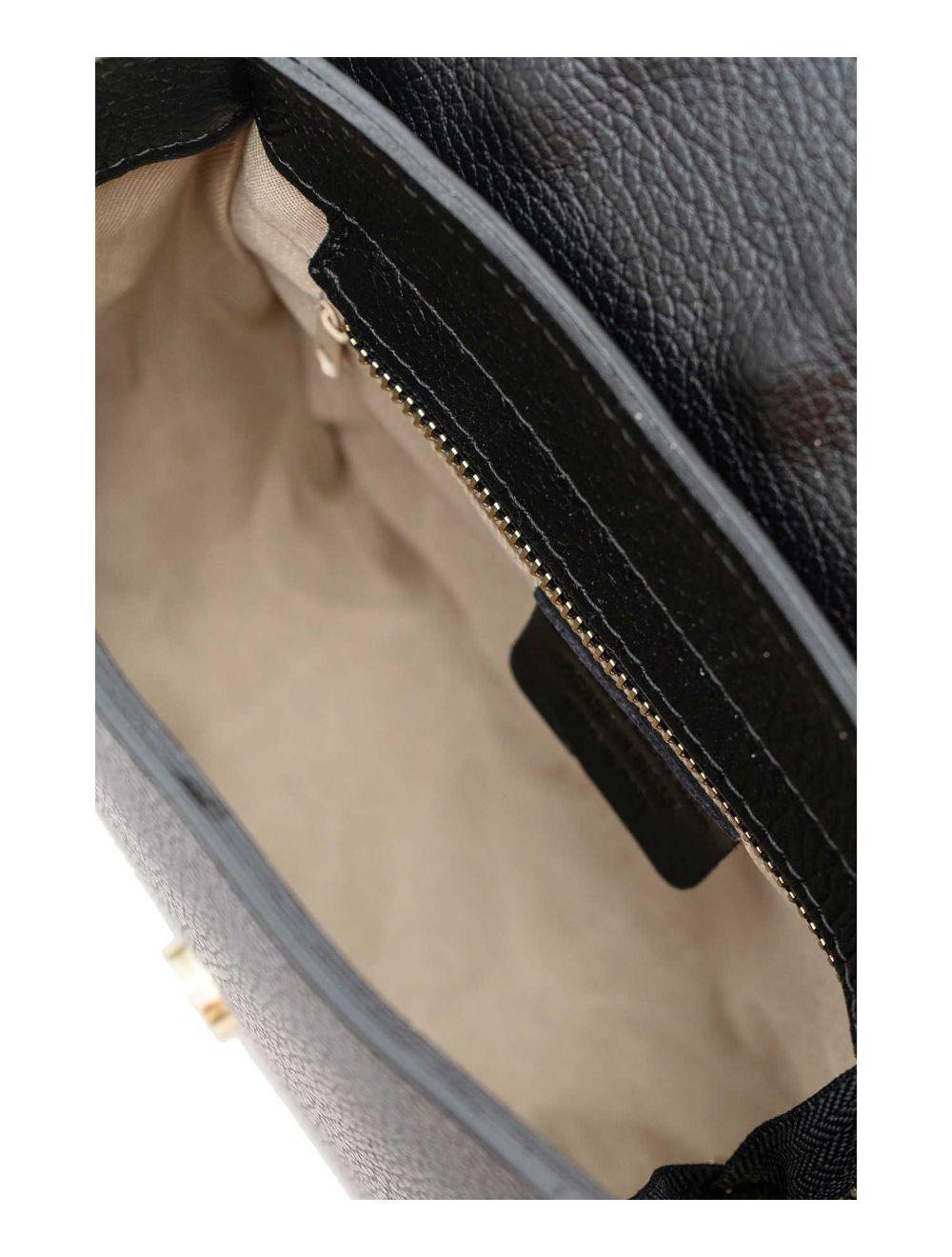 tom&eva Sac Porté Travers En Cuir Vachette Gainé-TATIANA 4080-Black